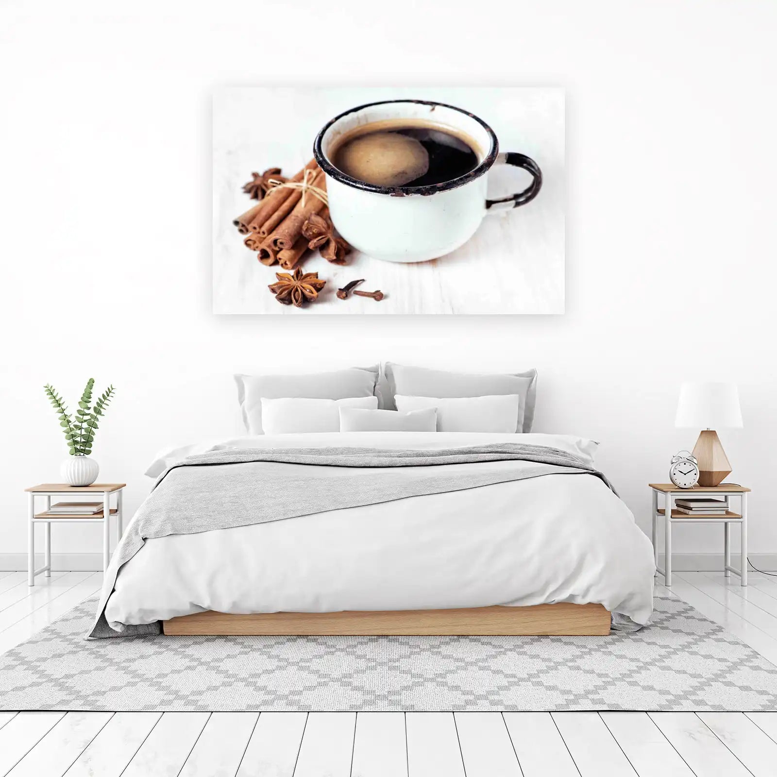 Cozy Coffee & Spice Enamel Mug Wall Art