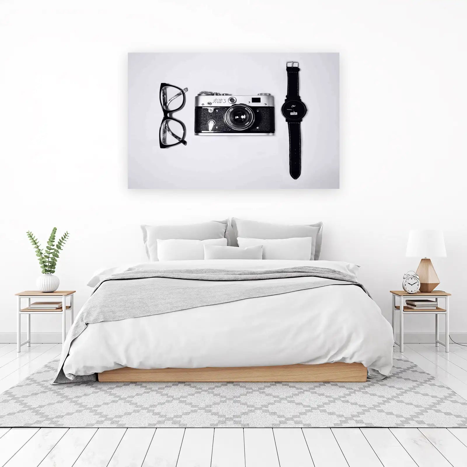 Vintage Camera & Watch Minimalism Wall Art