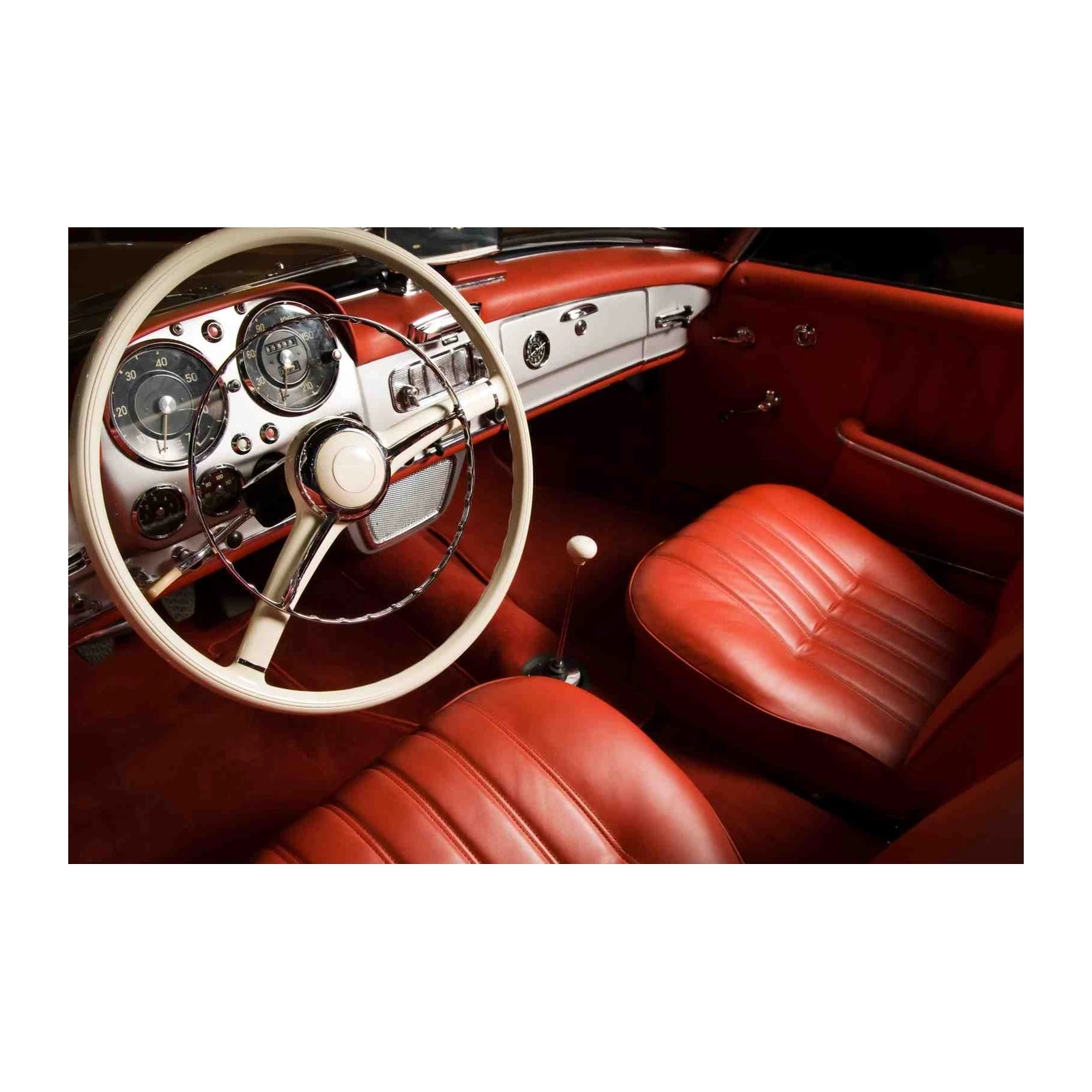 Vintage Red Car Interior Wall Art Art
