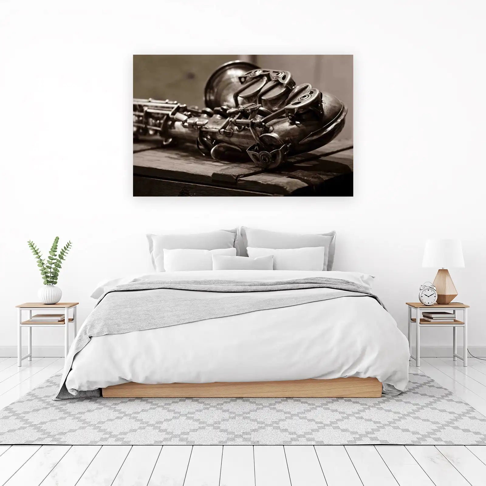 Vintage Saxophone Close-Up Wall Art