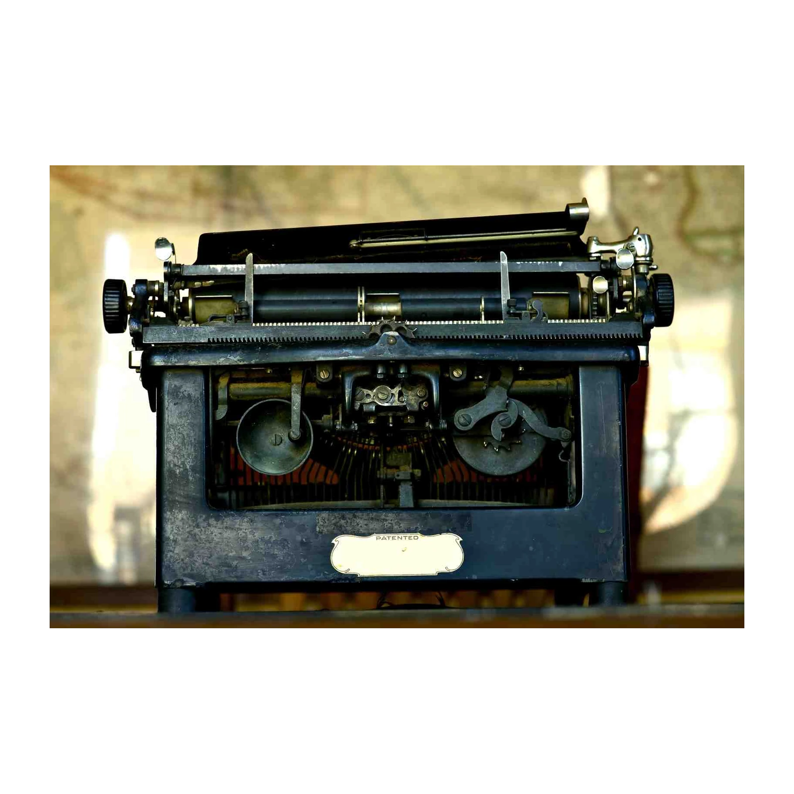 Vintage Typewriter Industrial Art Wall Art