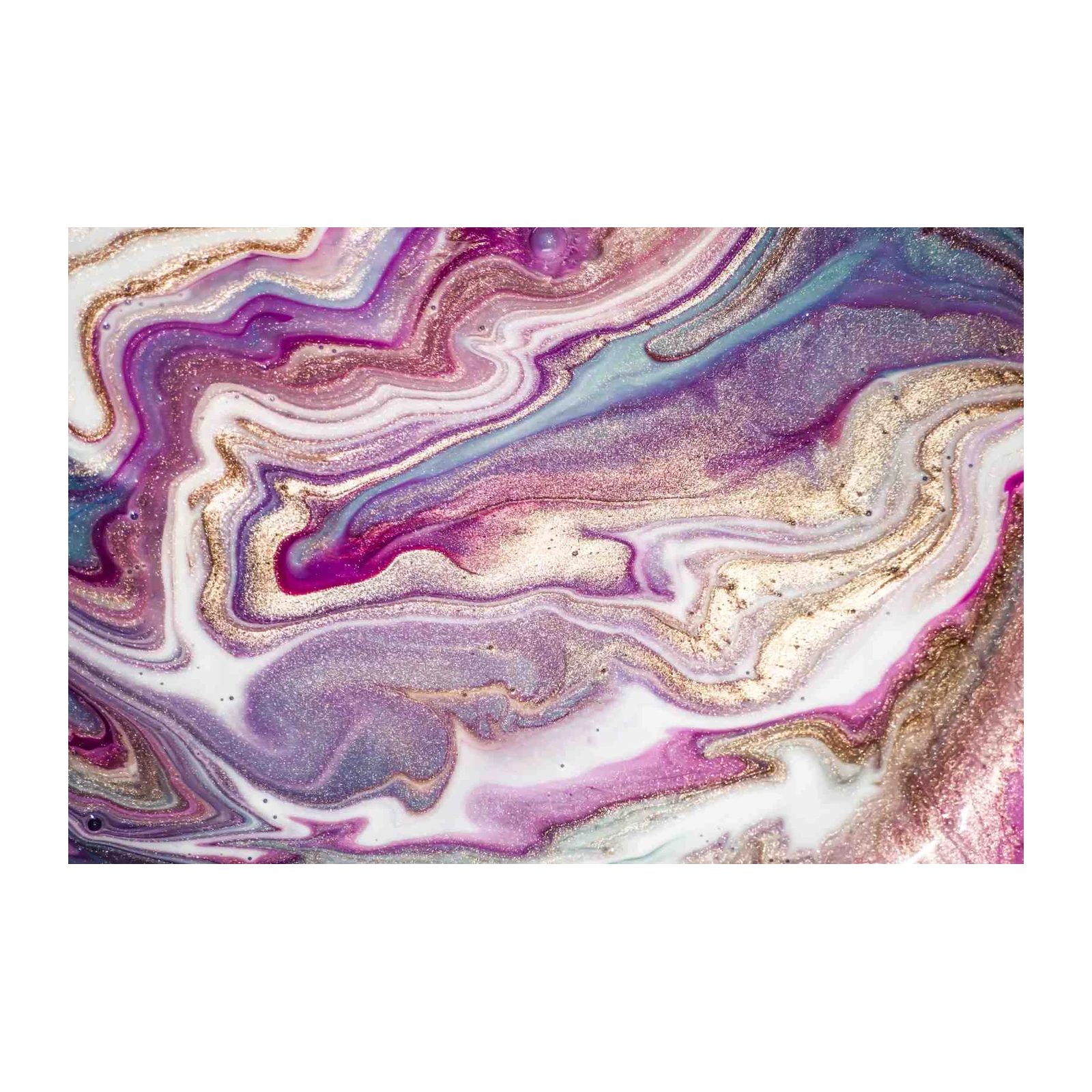 Luxury Agate Swirls Amethyst Gold Wall Art