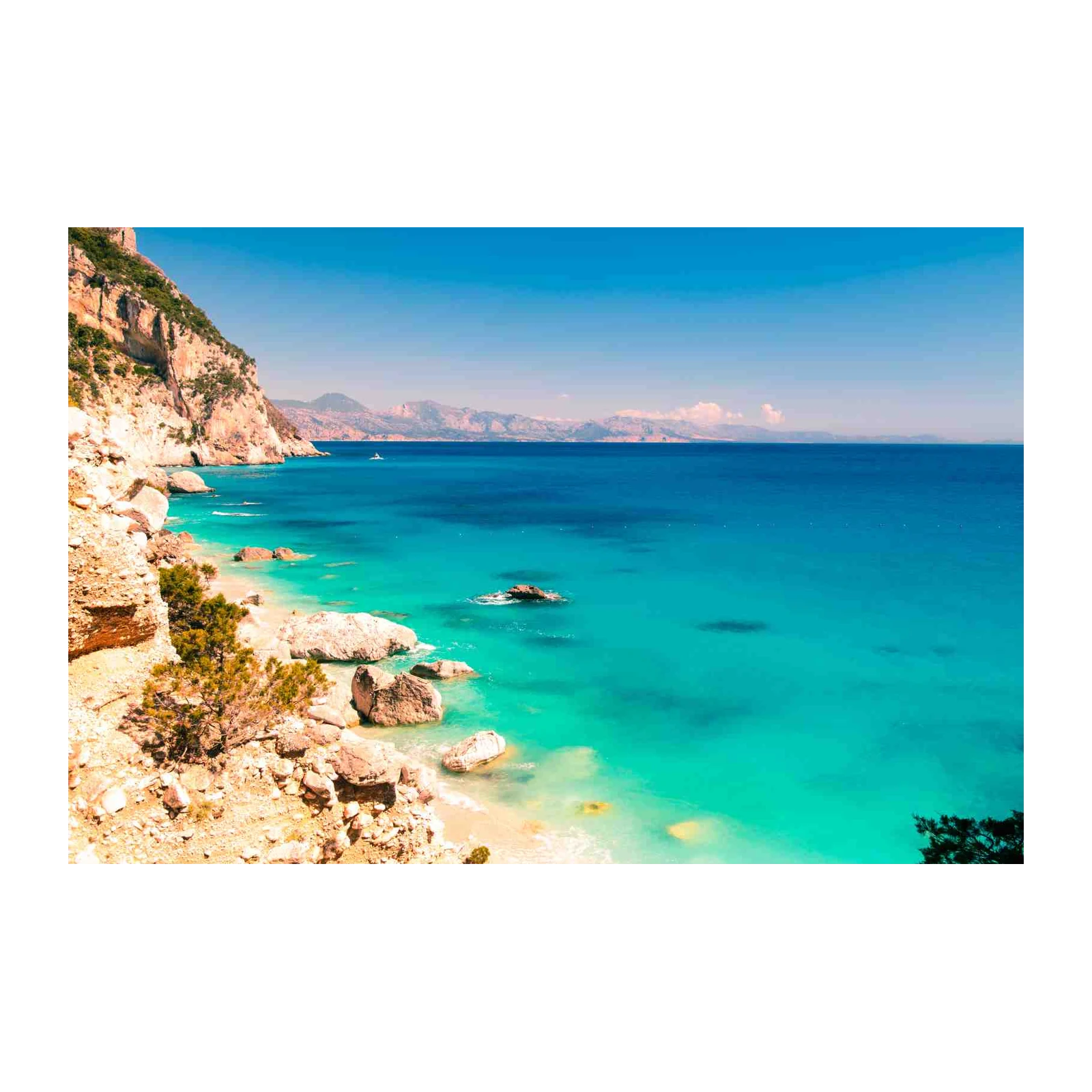 Turquoise Paradise Coastline Wall Art