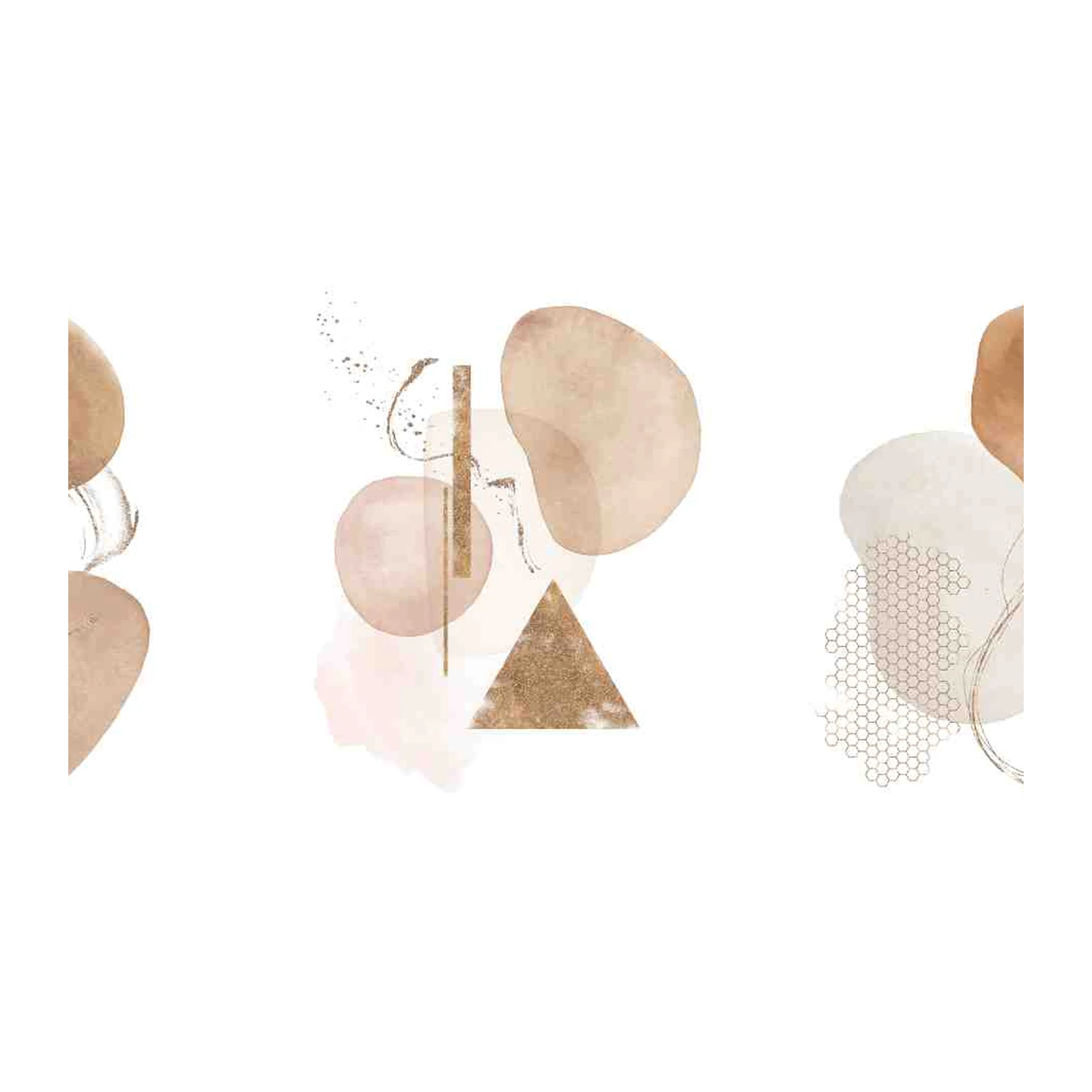 Boho Earthy Abstract Shapes Wall Art