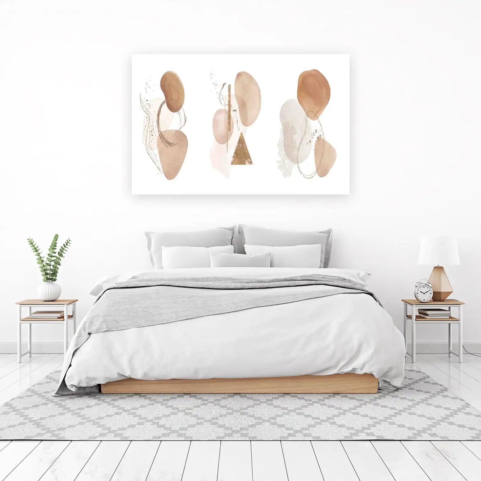Boho Earthy Abstract Shapes Wall Art