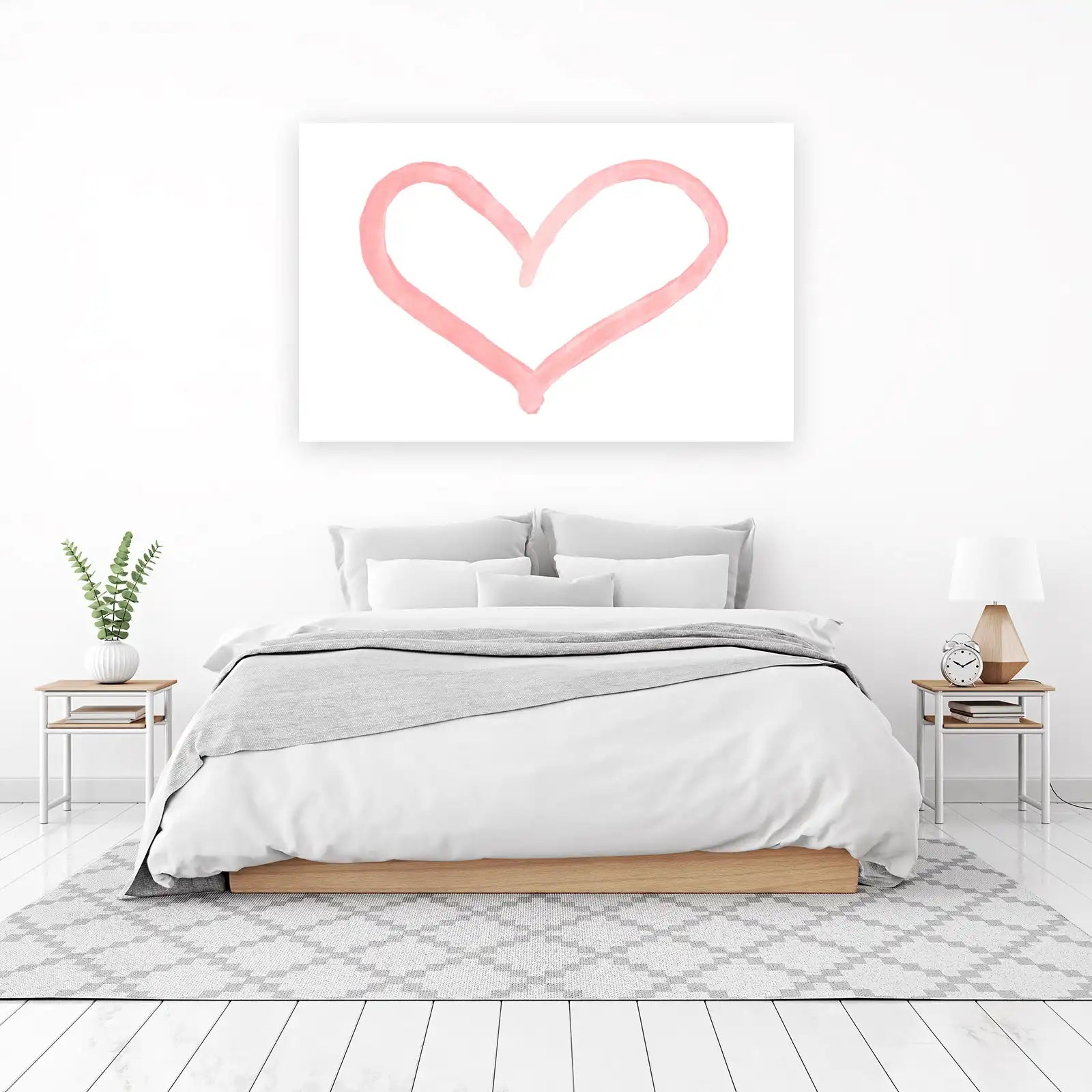 Charming Watercolor Heart Wall Art