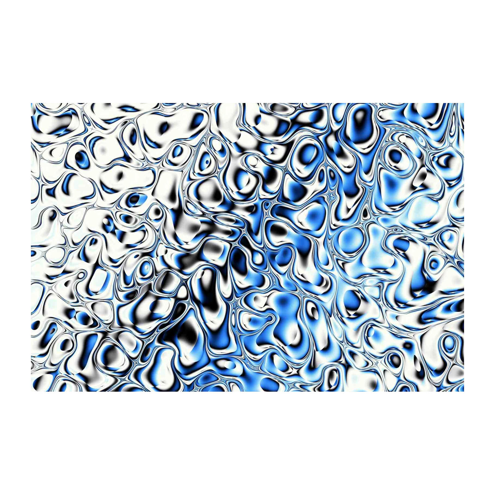 Abstract Blue Flow Modern Art Wall Art
