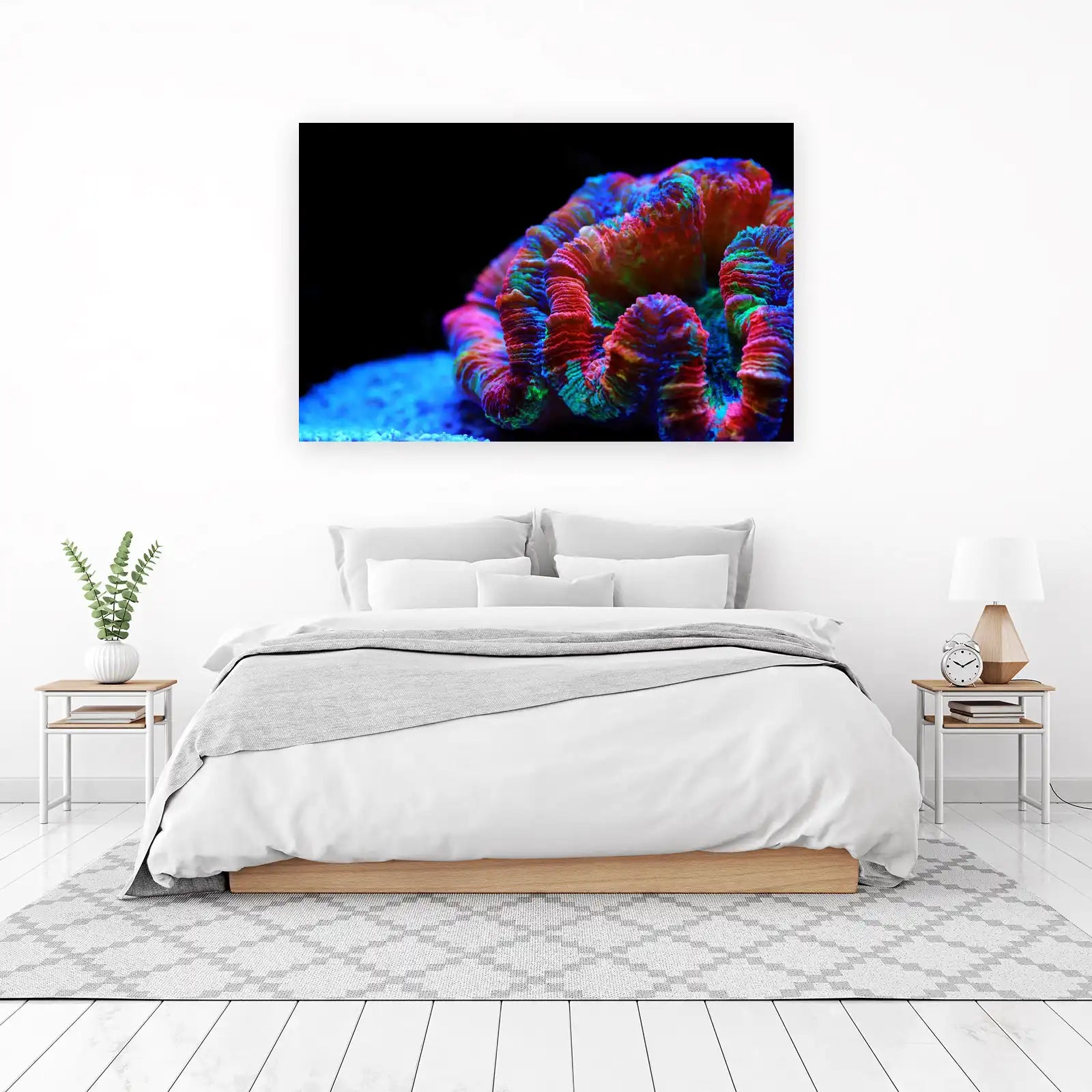 Vibrant Coral Reef Abstract Wall Art