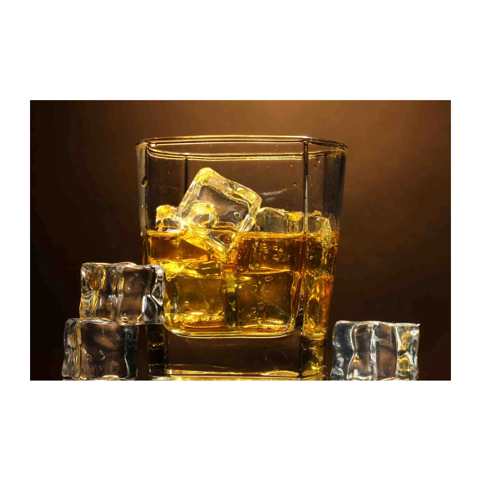 Golden Hour Whiskey Ice Cold Wall Art