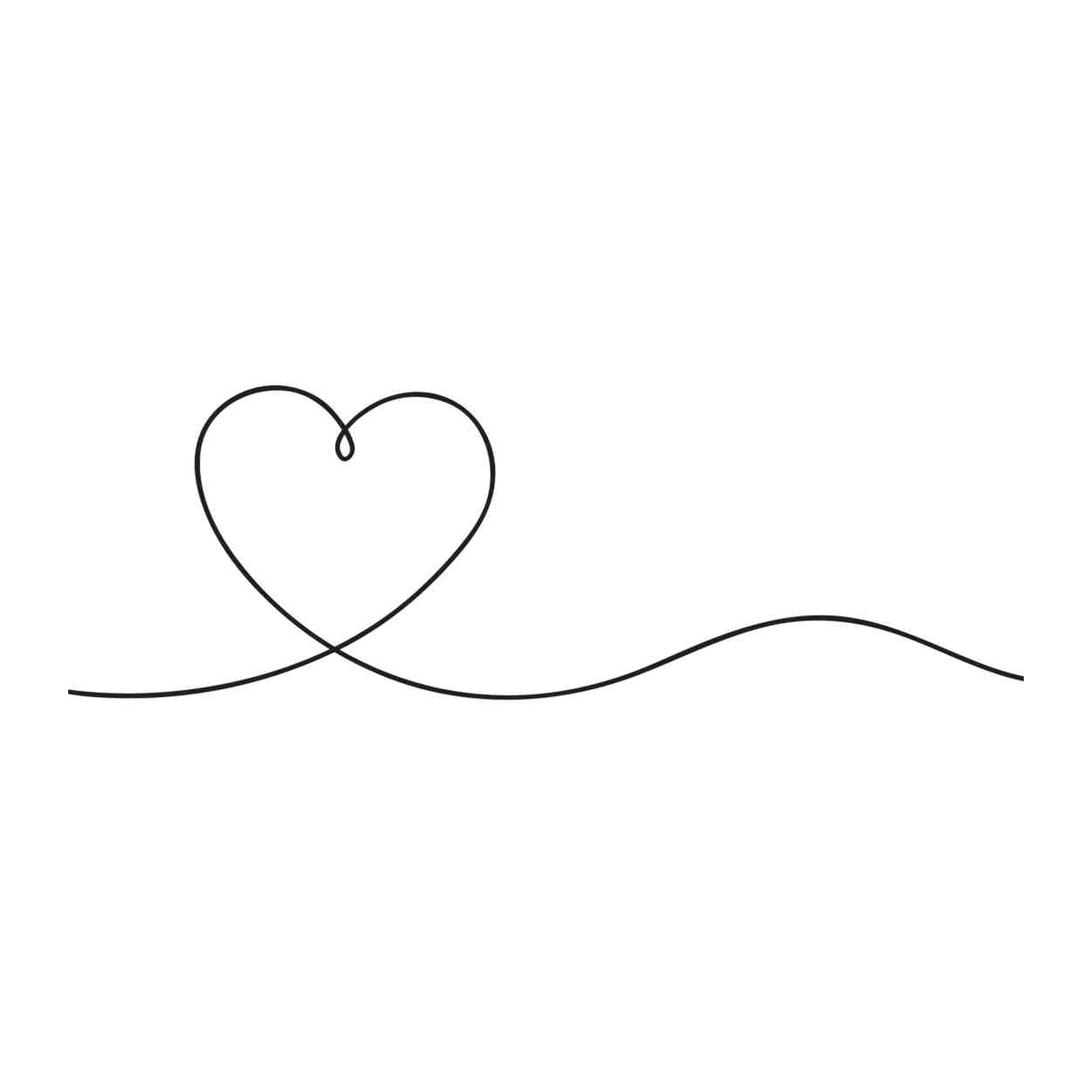 Minimalist Heart Line Art Wall Art