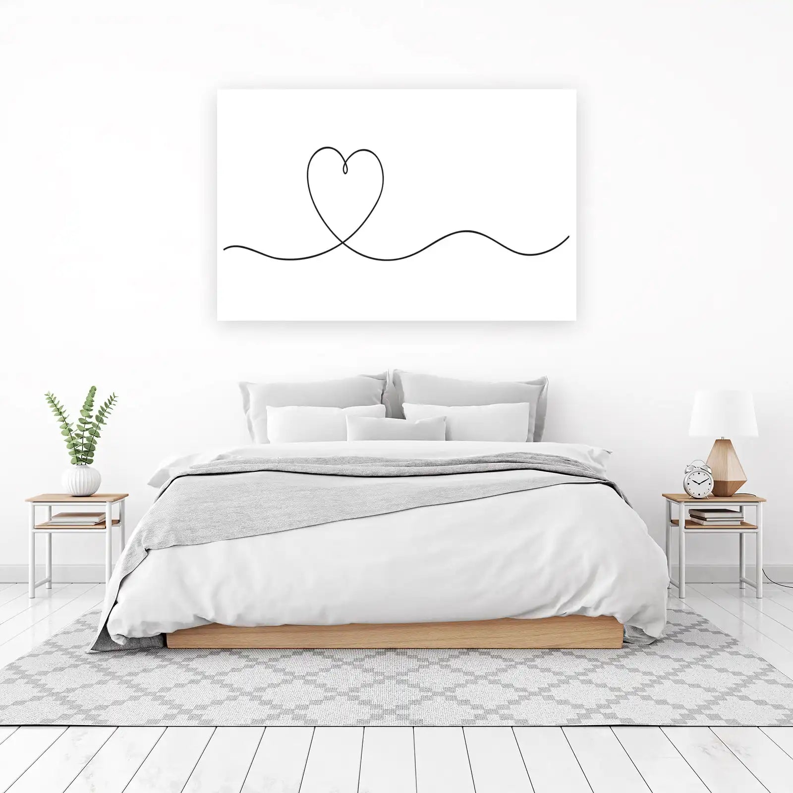 Minimalist Heart Line Art Wall Art