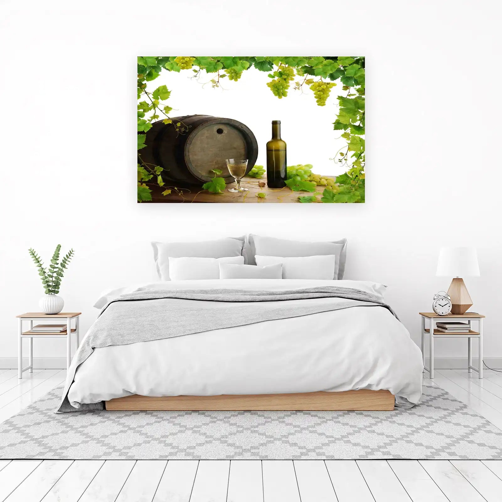 Vino & Grapes Vineyard Still Life Wall Art