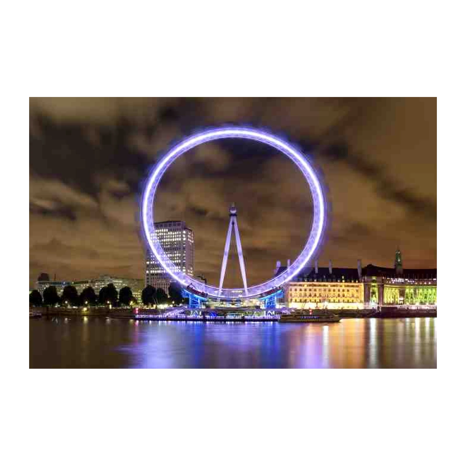 London Eye at Night Panoramic Wall Art