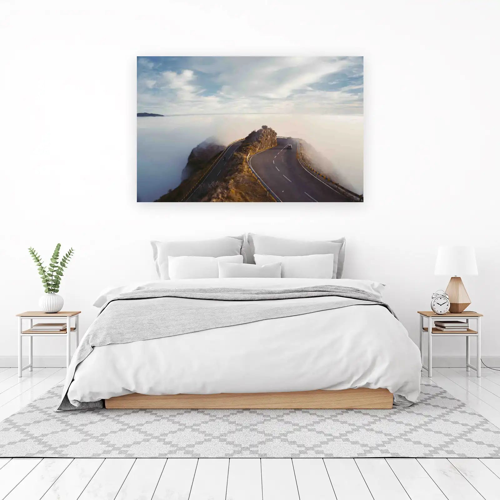 Majestic Mountain Road Above Clouds Wall Art