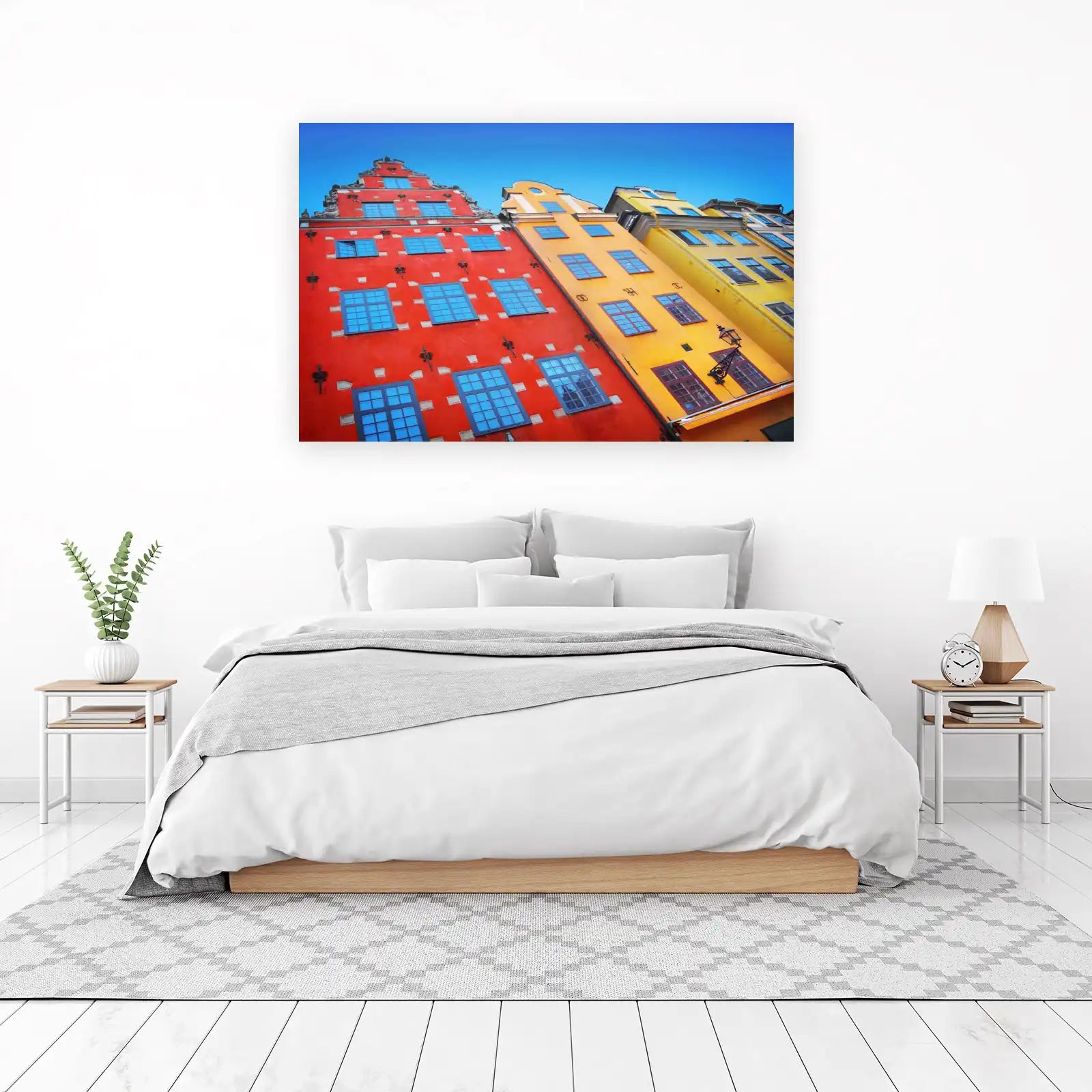 Vibrant European Facades Wall Art