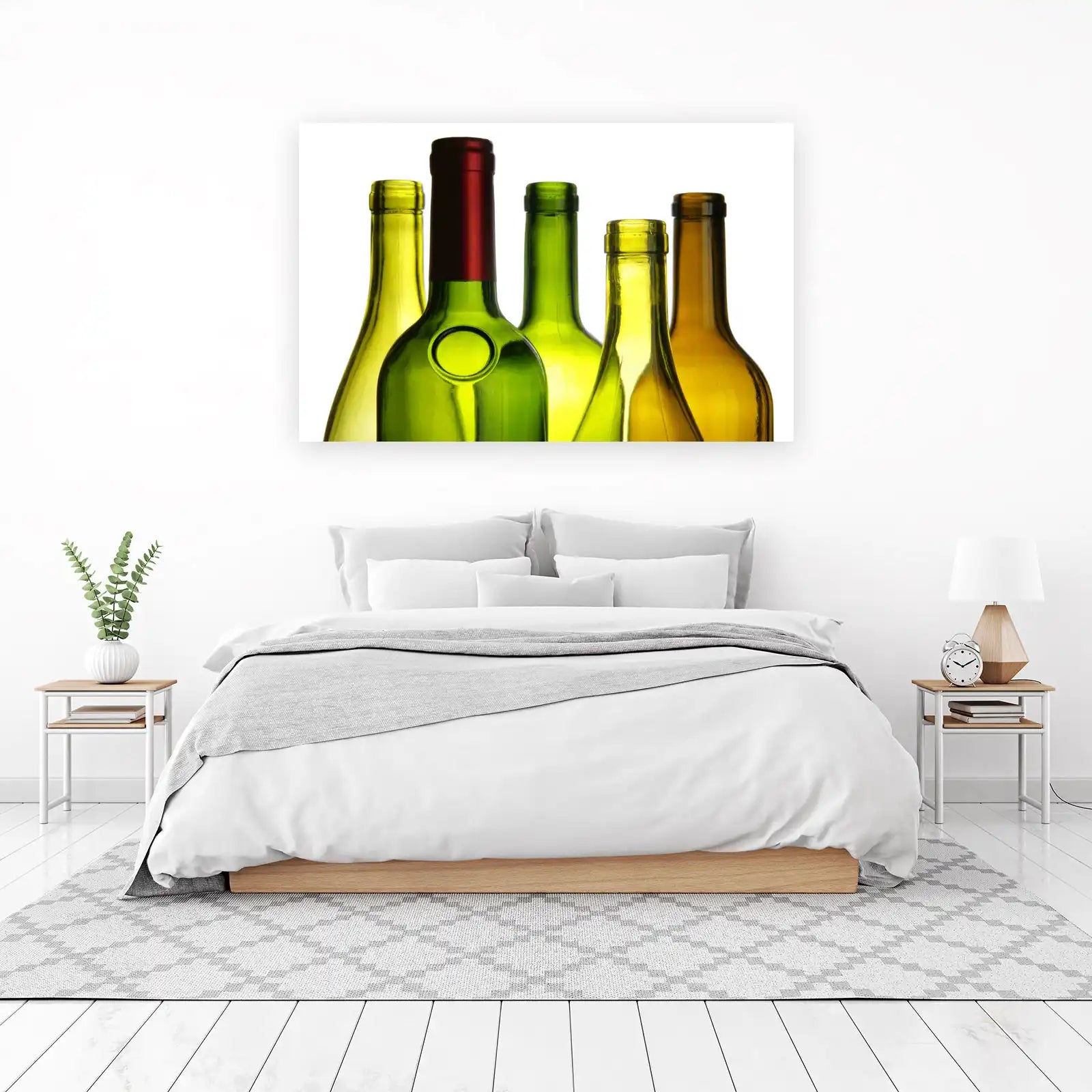Elegant Wine Bottles Wall Art
