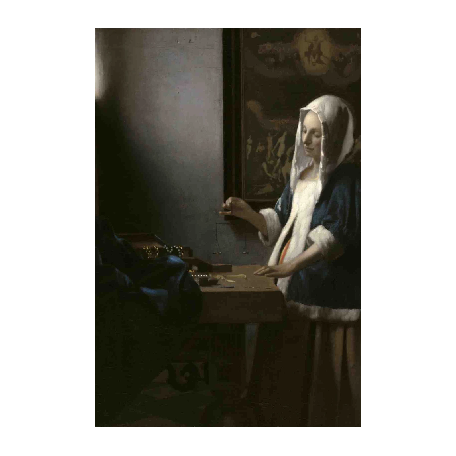 Vermeer Woman Weighing Gold Wall Art