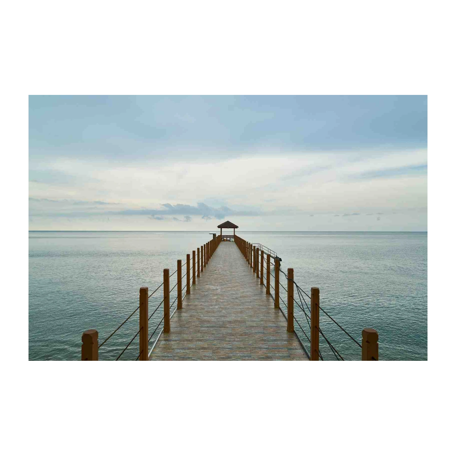 Tranquil Pier & Ocean Horizon Wall Art