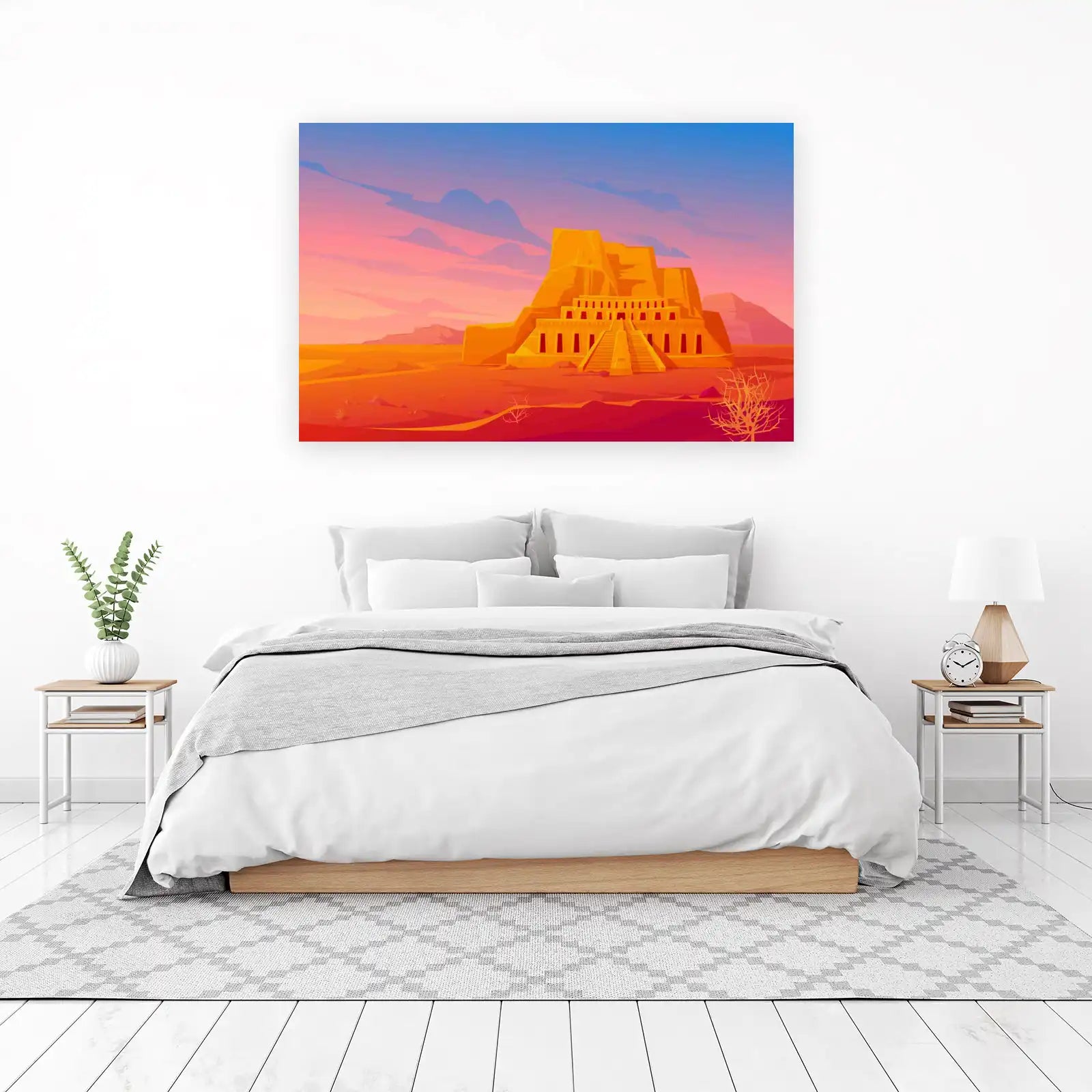 Ancient Desert Pyramid Sunset Wall Art