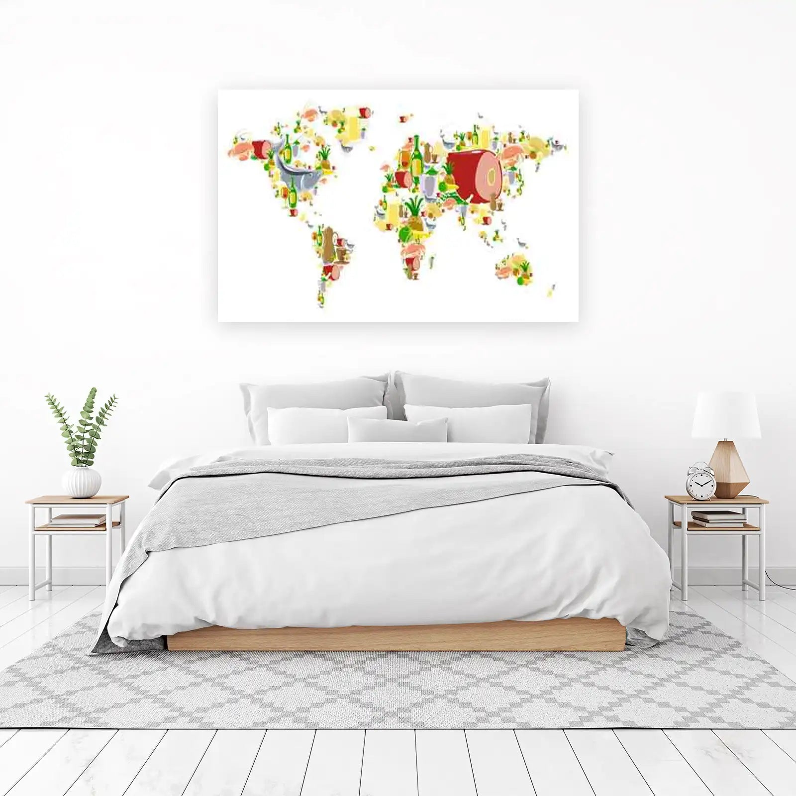 Global Flavors World Map Wall Art
