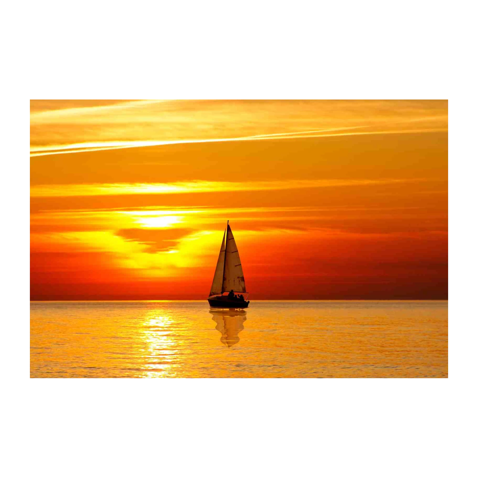 Sailboat Sunset Serenity Wall Art