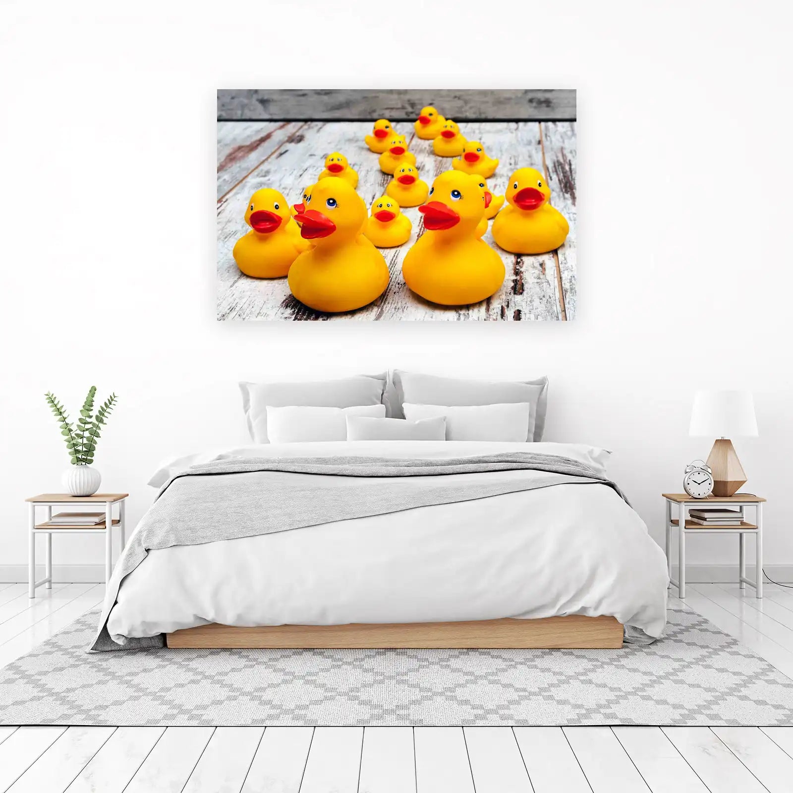 Playful Rubber Ducklings Yellow Wall Art