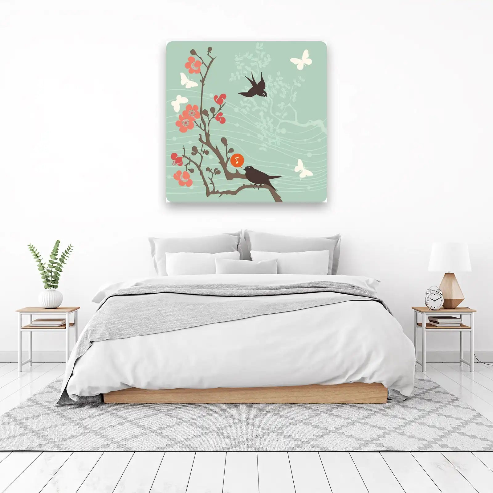 Serene Blossom Bird & Butterfly Wall Art