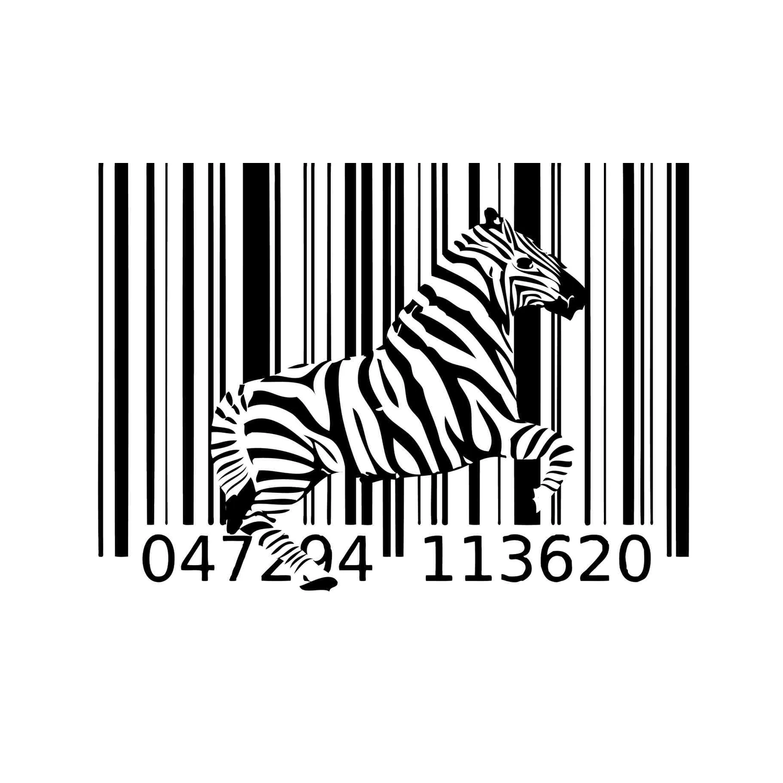 Abstract Zebra Barcode Wall Art