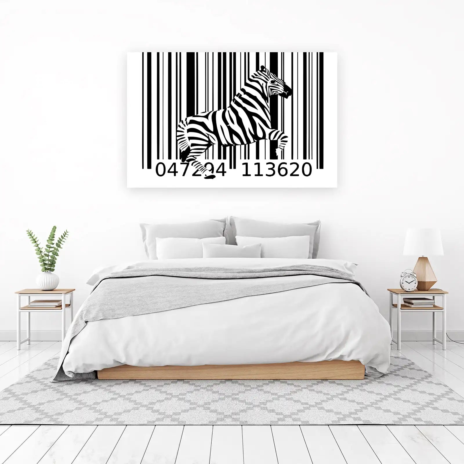 Abstract Zebra Barcode Wall Art
