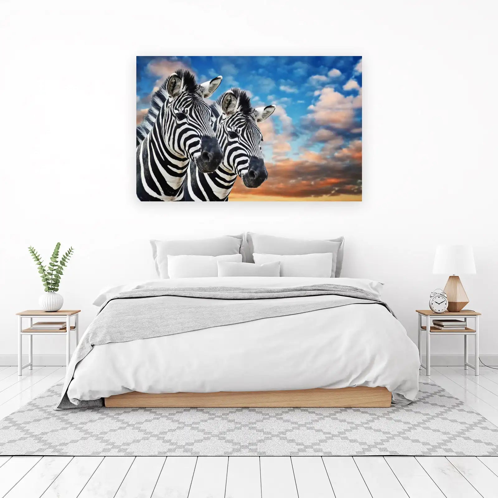 Majestic Zebras Duo Wildlife Wall Art