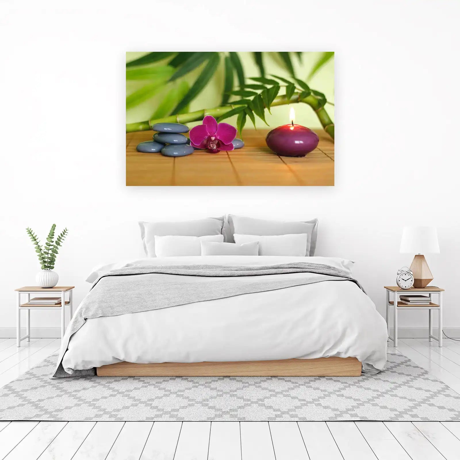 Zen Orchid & Bamboo Serenity Wall Art