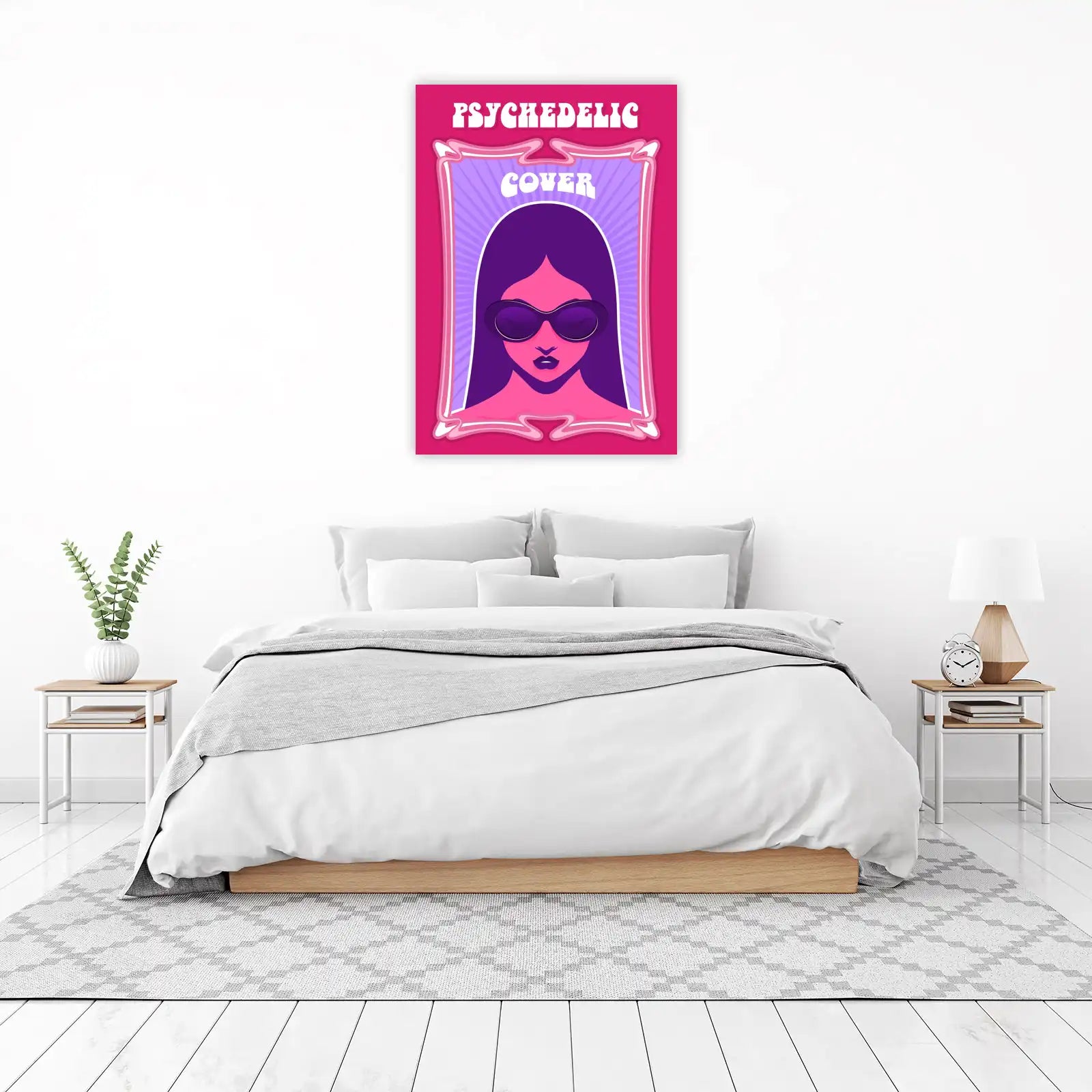 Psychedelic Retro Woman Wall Art