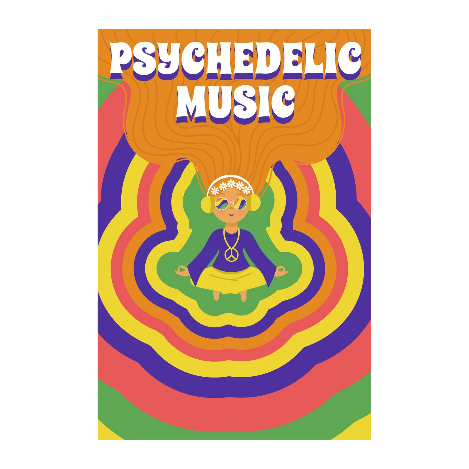 Psychedelic Music Peace Meditation Wall Art