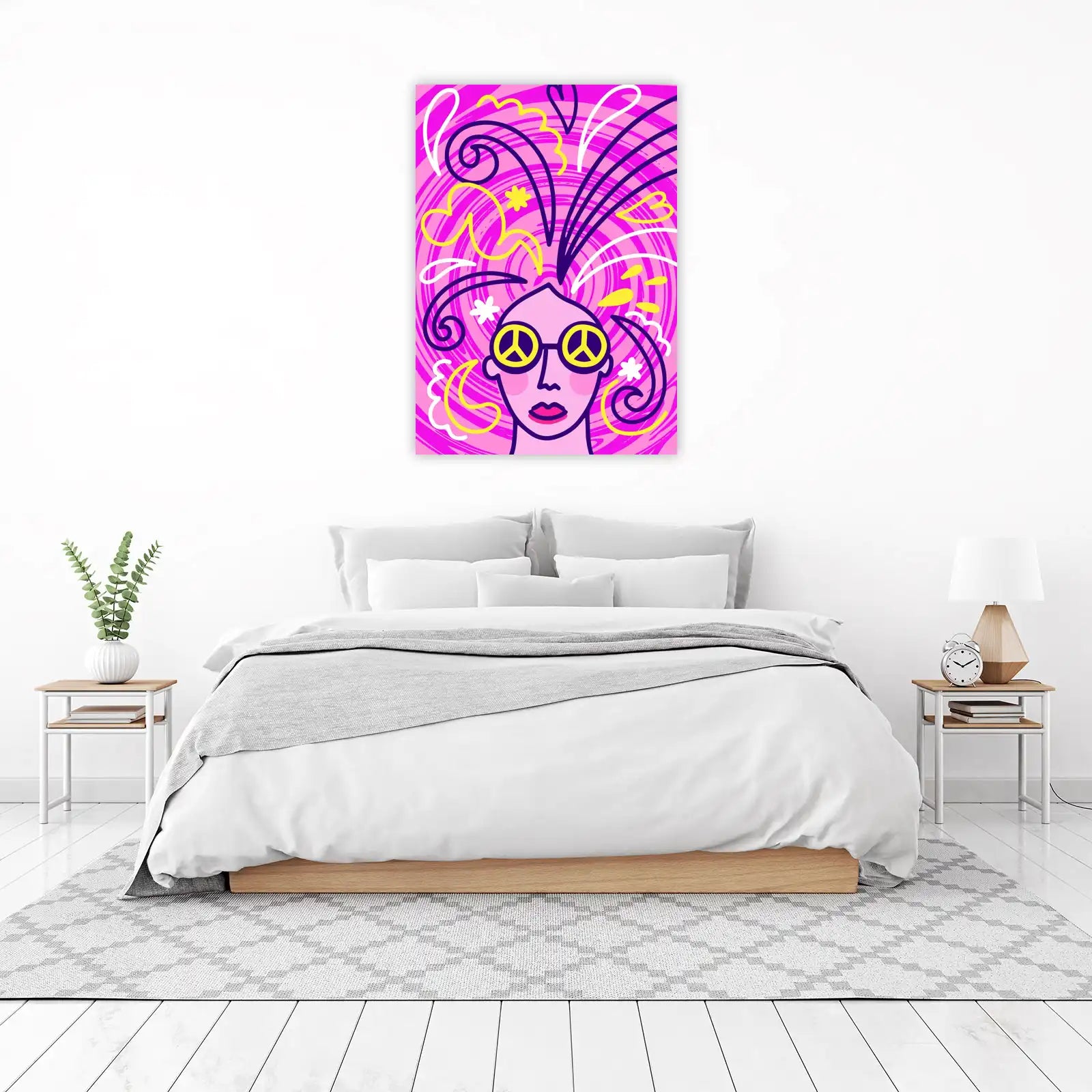 Vibrant Peace Sign Sunglasses Wall Art
