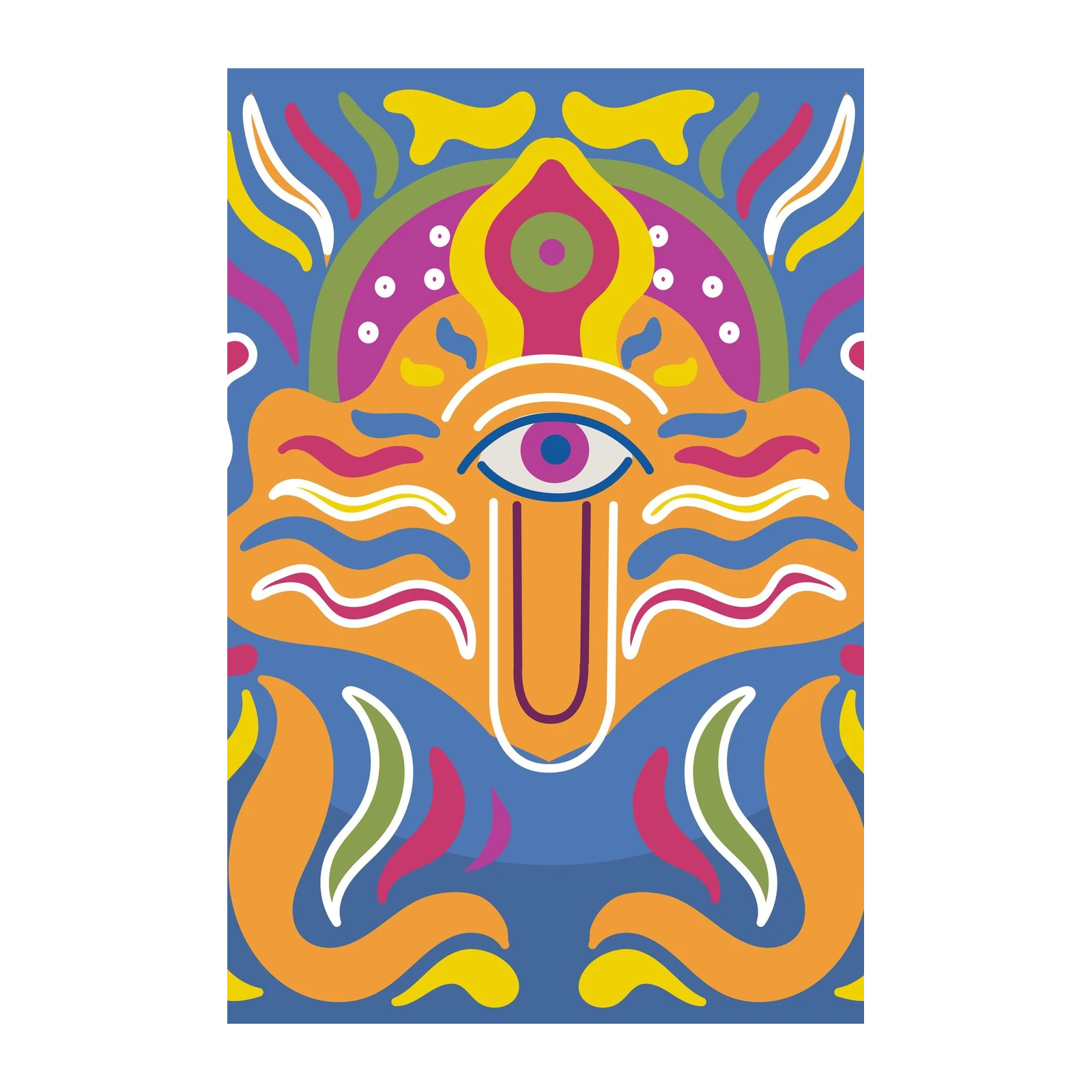Vibrant Abstract Eye Boho Wall Art