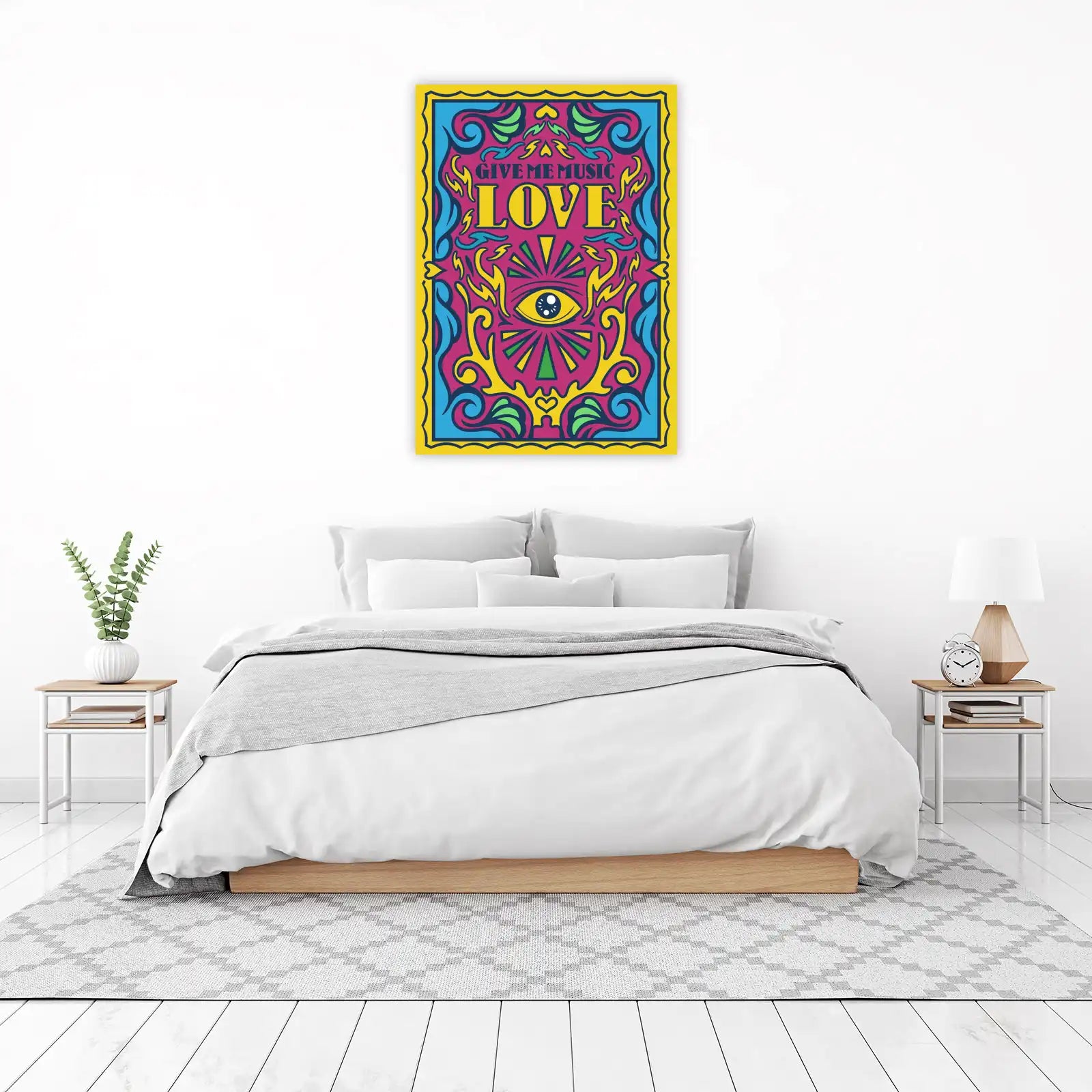 Psychedelic Love & Music Eye Wall Art