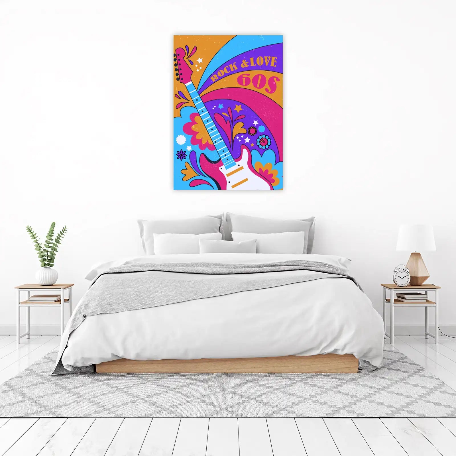 Retro 60s Rock Guitar Wall Art Wall Art