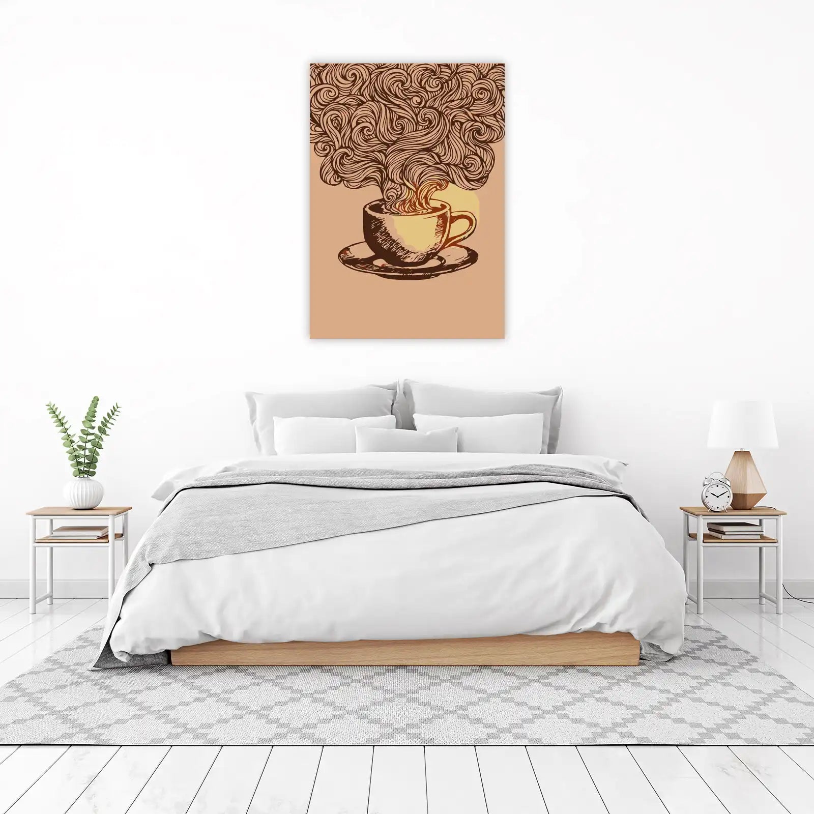 Abstract Coffee Steam Art Wall Art
