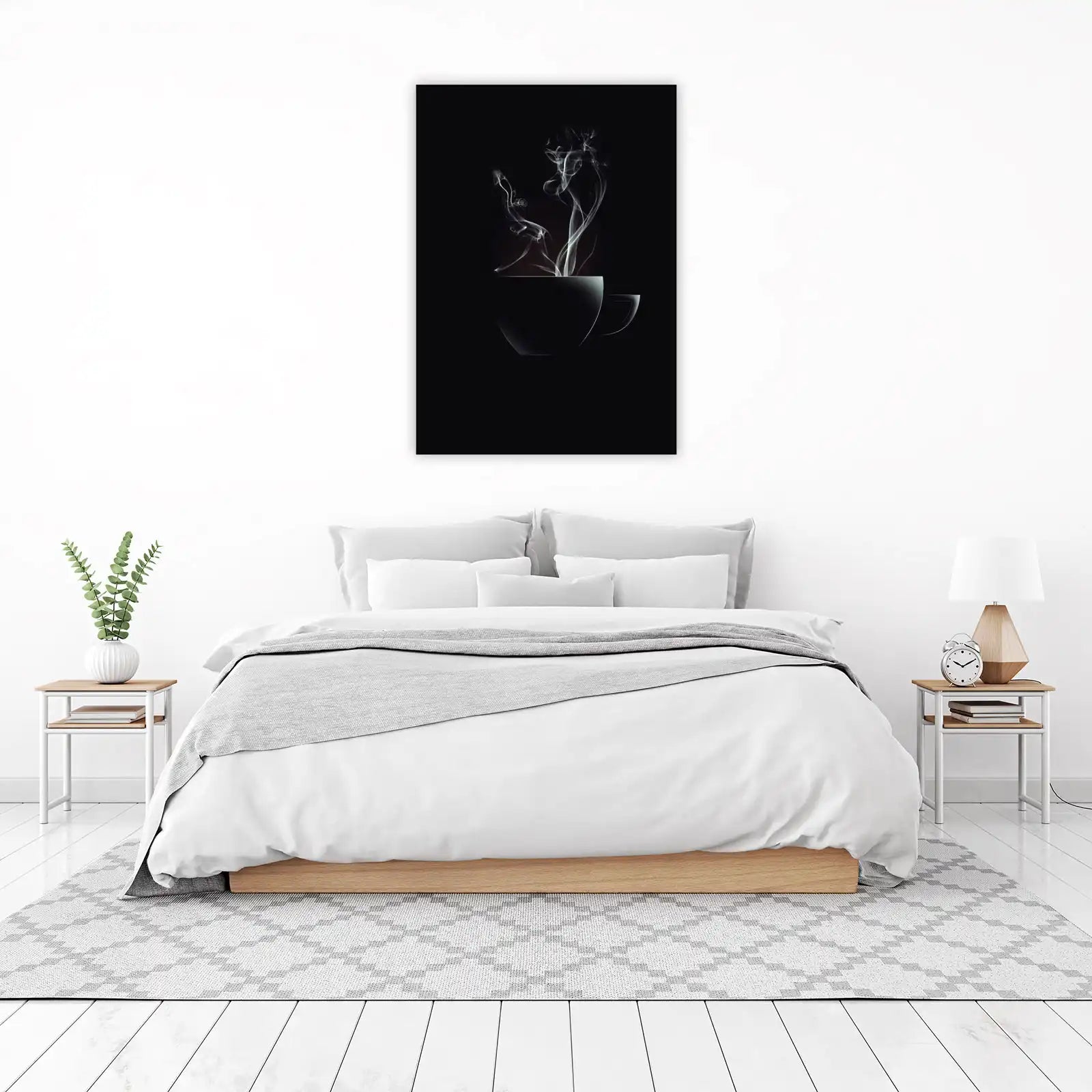Steaming Coffee Cup Abstract Art Wall Art
