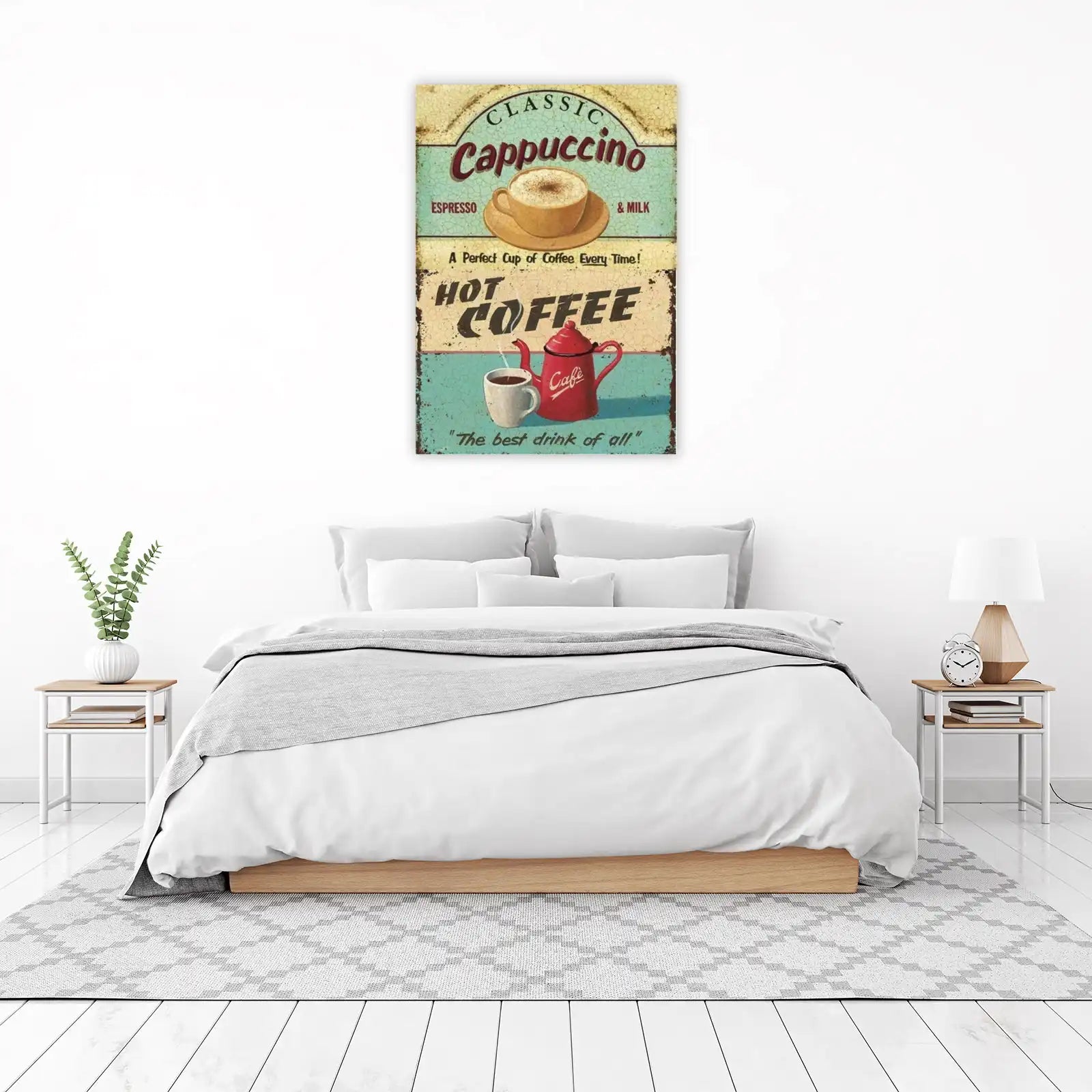 Classic Cappuccino Coffee Art Wall Art