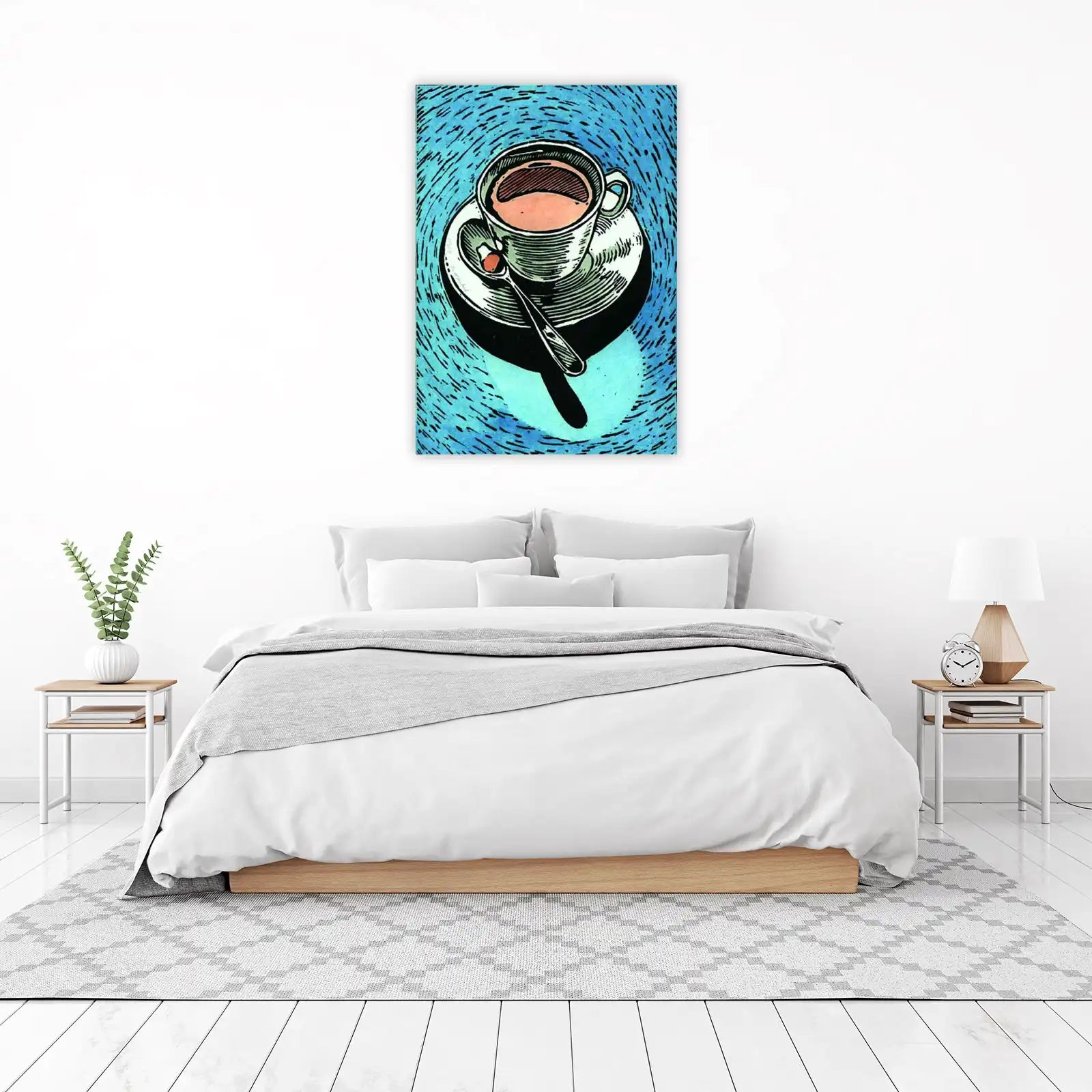 Artistic Coffee Cup & Spoon Wall Art