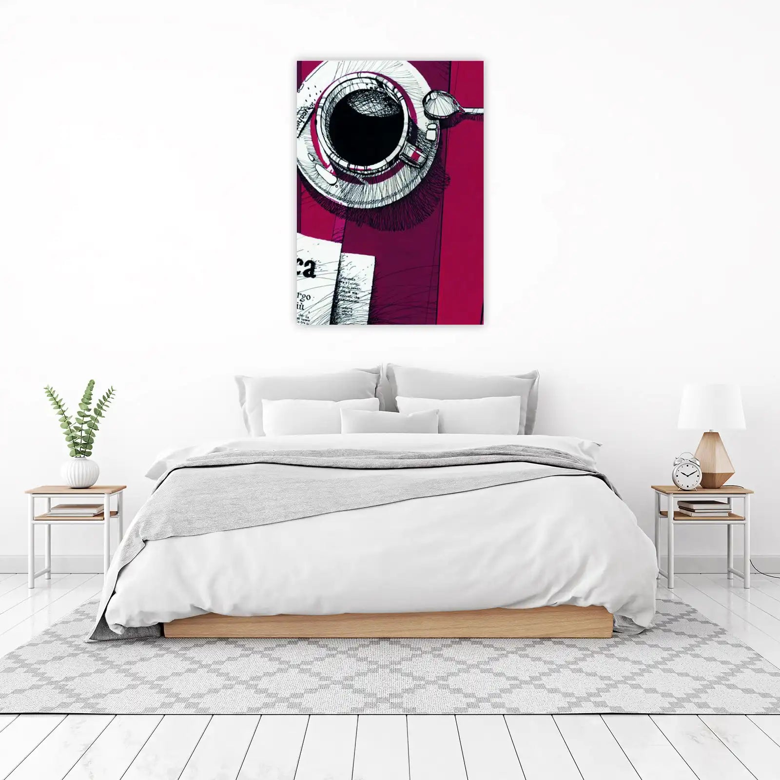 Abstract Coffee Cup Sketch Wall Art