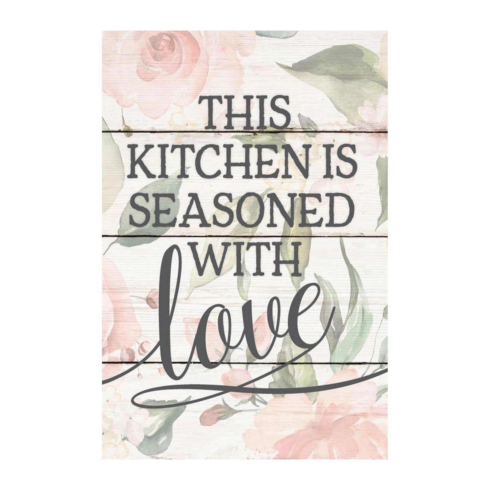 Kitchen Seasoned With Love Floral Wall Art