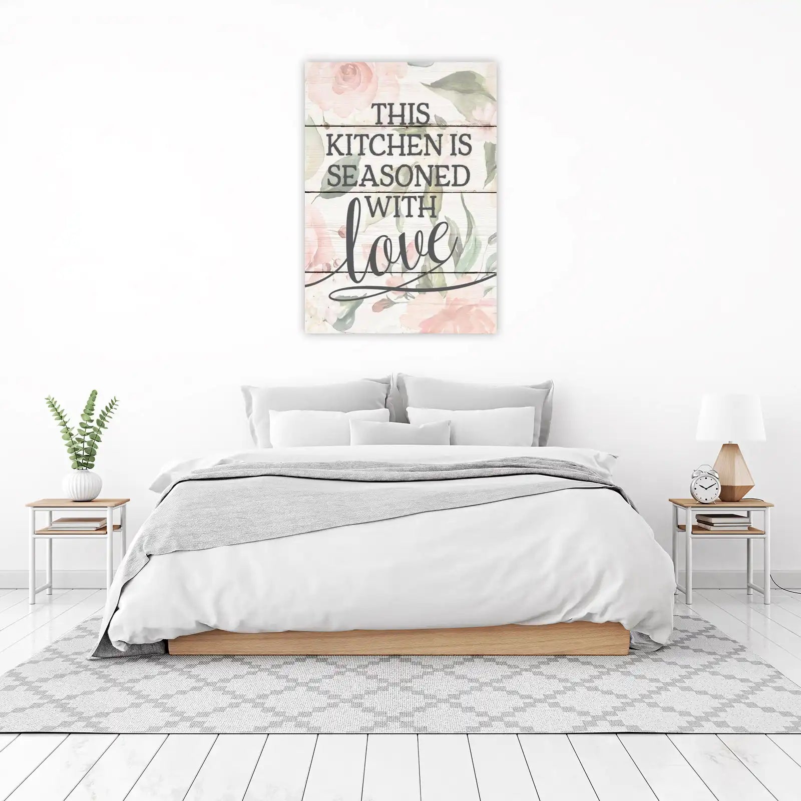 Kitchen Seasoned With Love Floral Wall Art