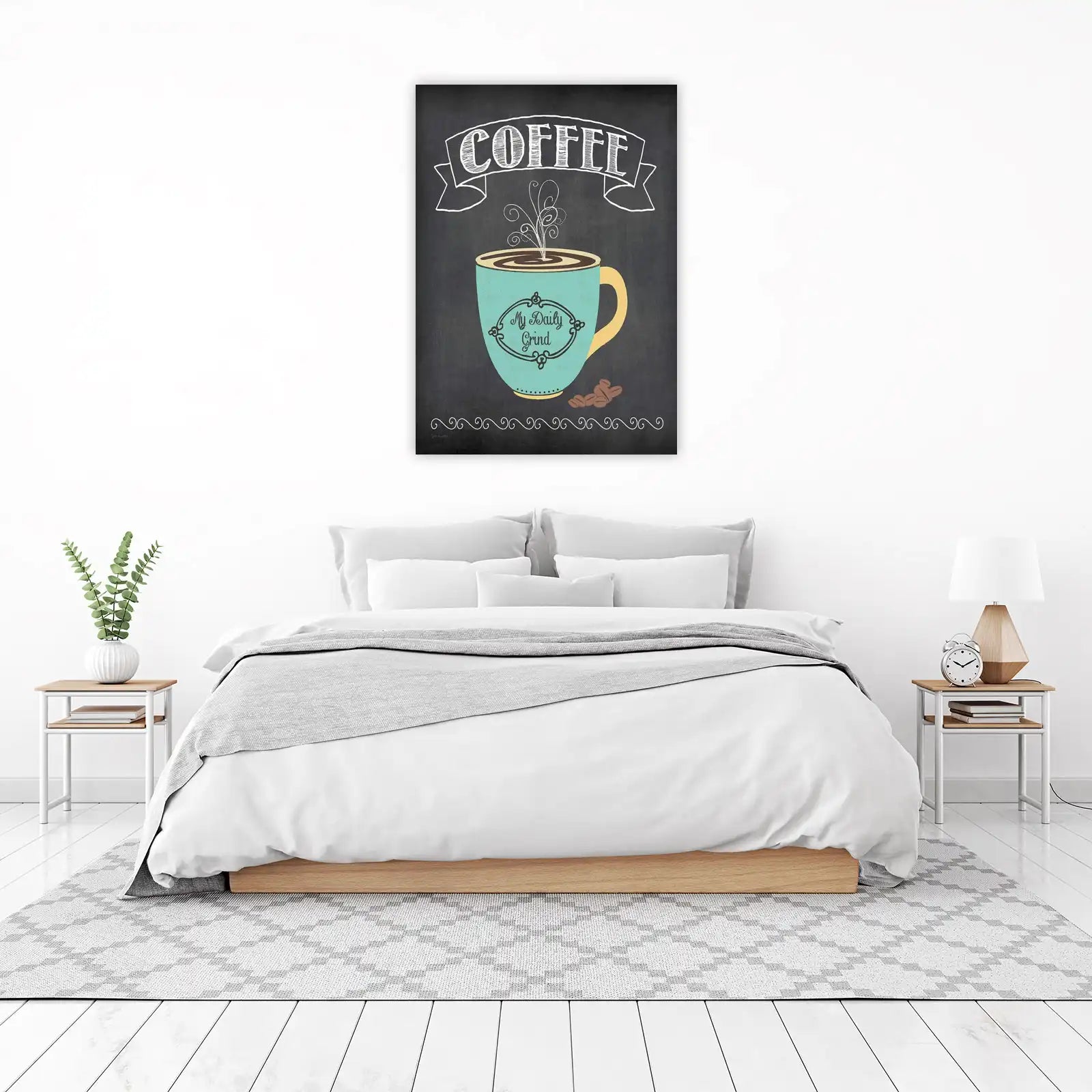 Chalkboard Coffee Mug "My Daily Grind" Wall Art