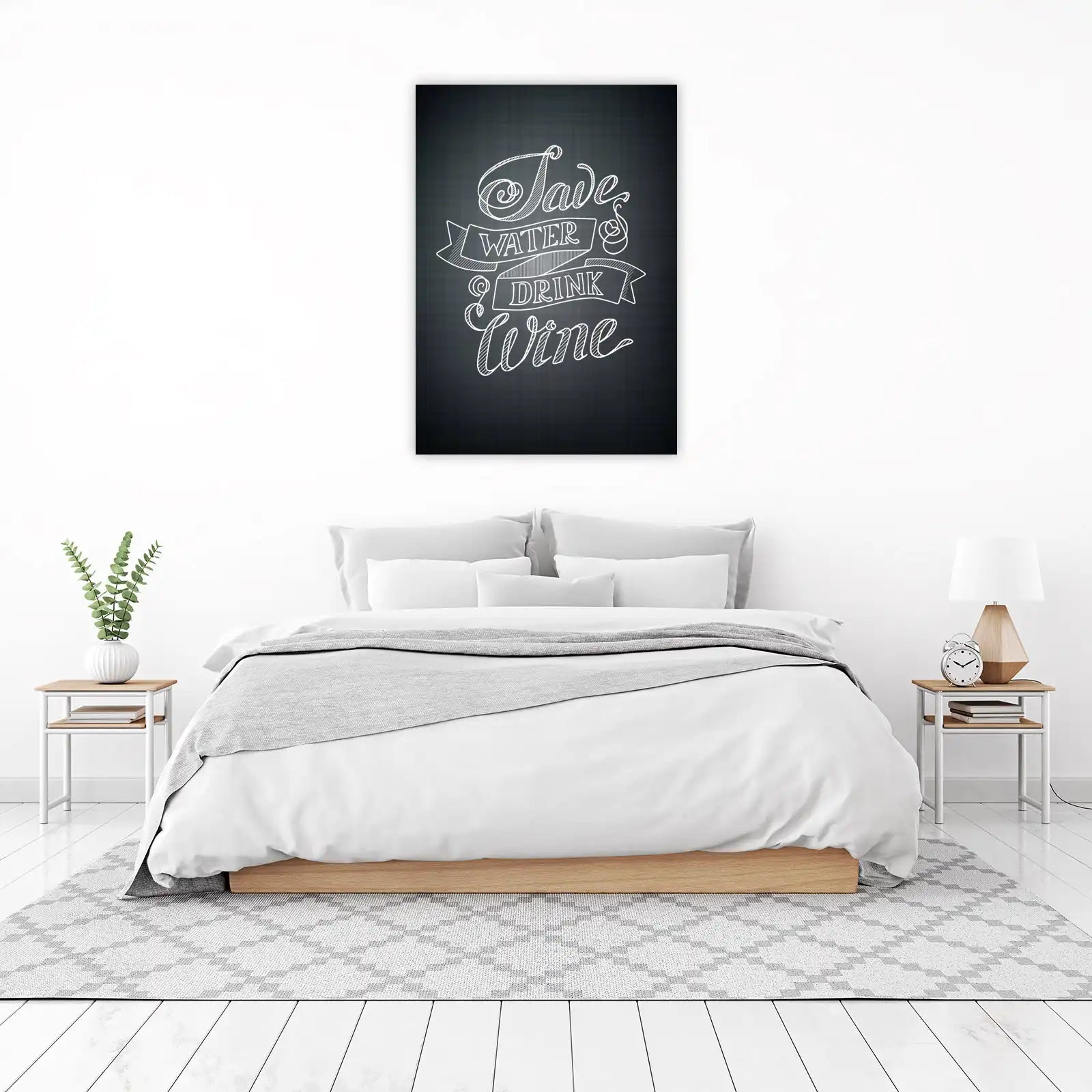 Save Water Drink Wine Chalkboard Wall Art
