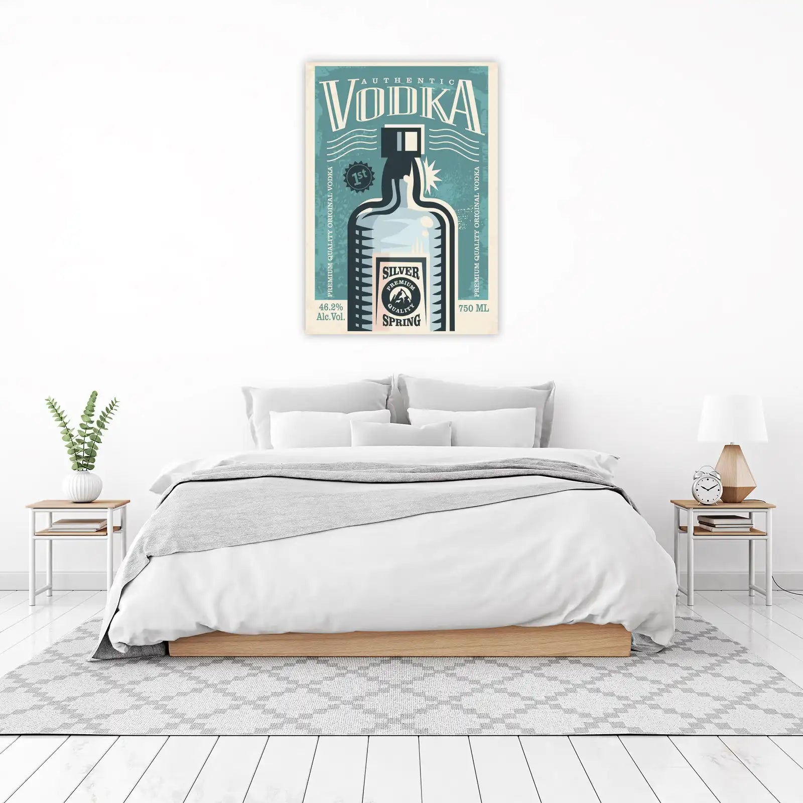 Vintage Vodka Art Retro Bar Decor Wall Art