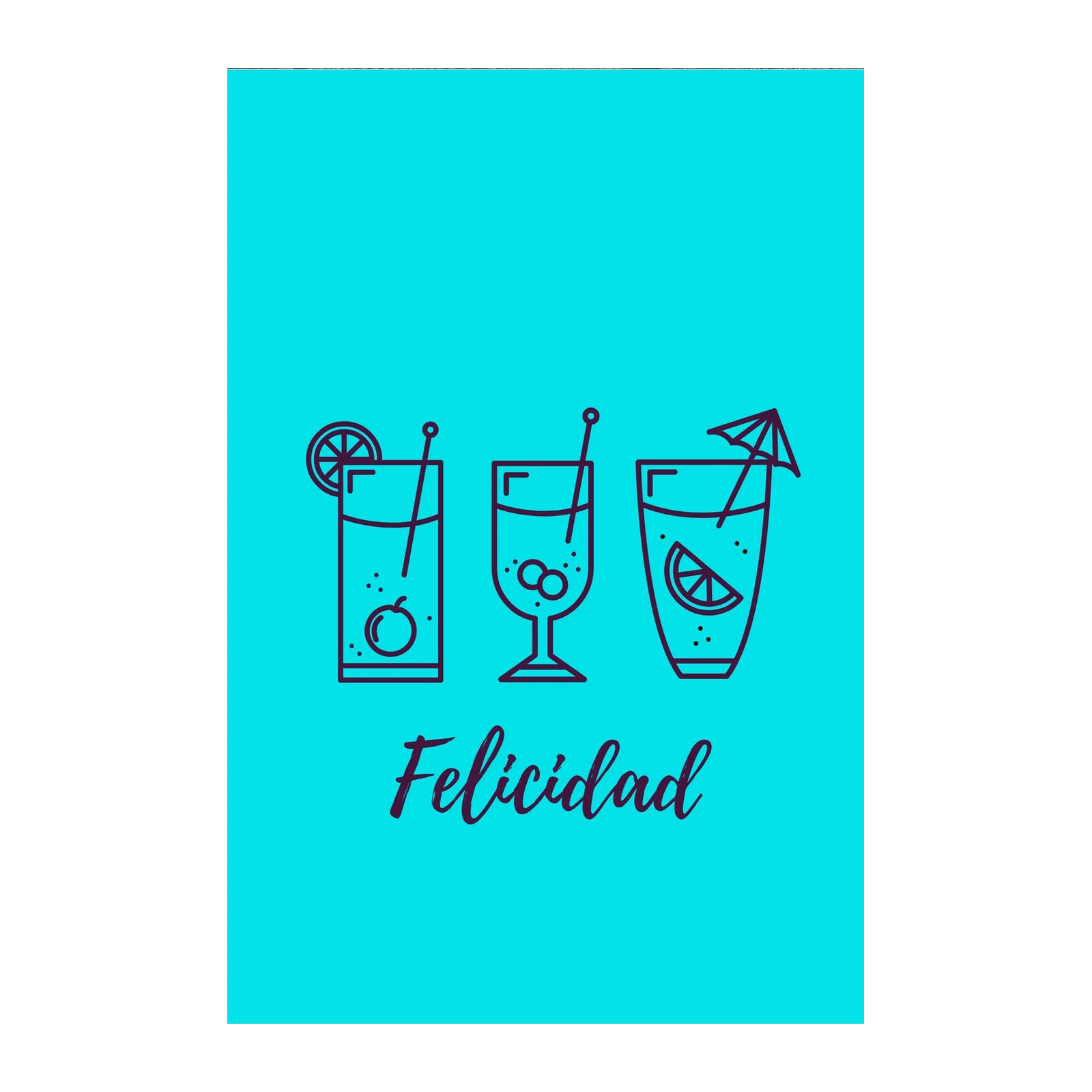 Felicidad Tropical Drink Wall Art