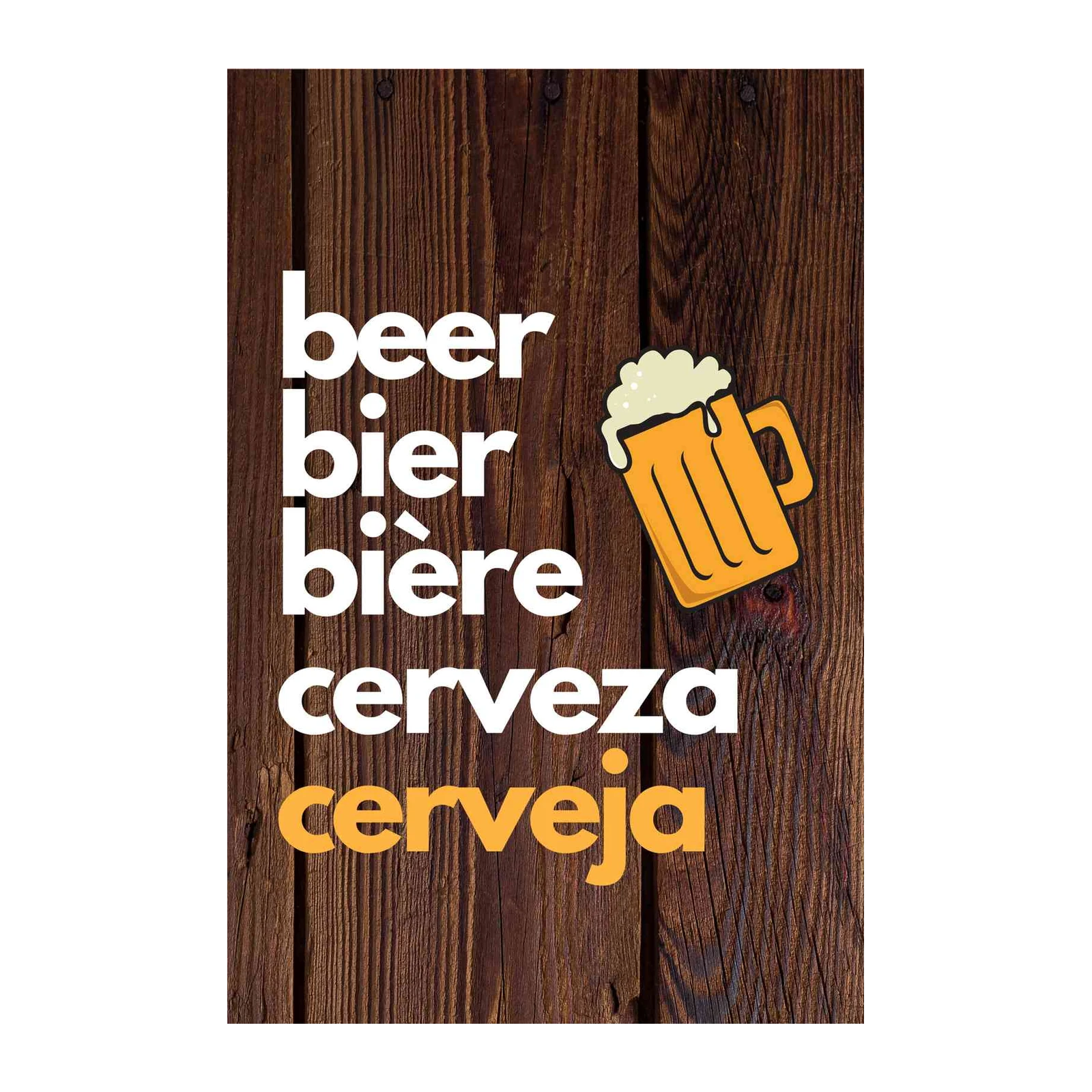 Global Beer Lover Word Art Wall Art