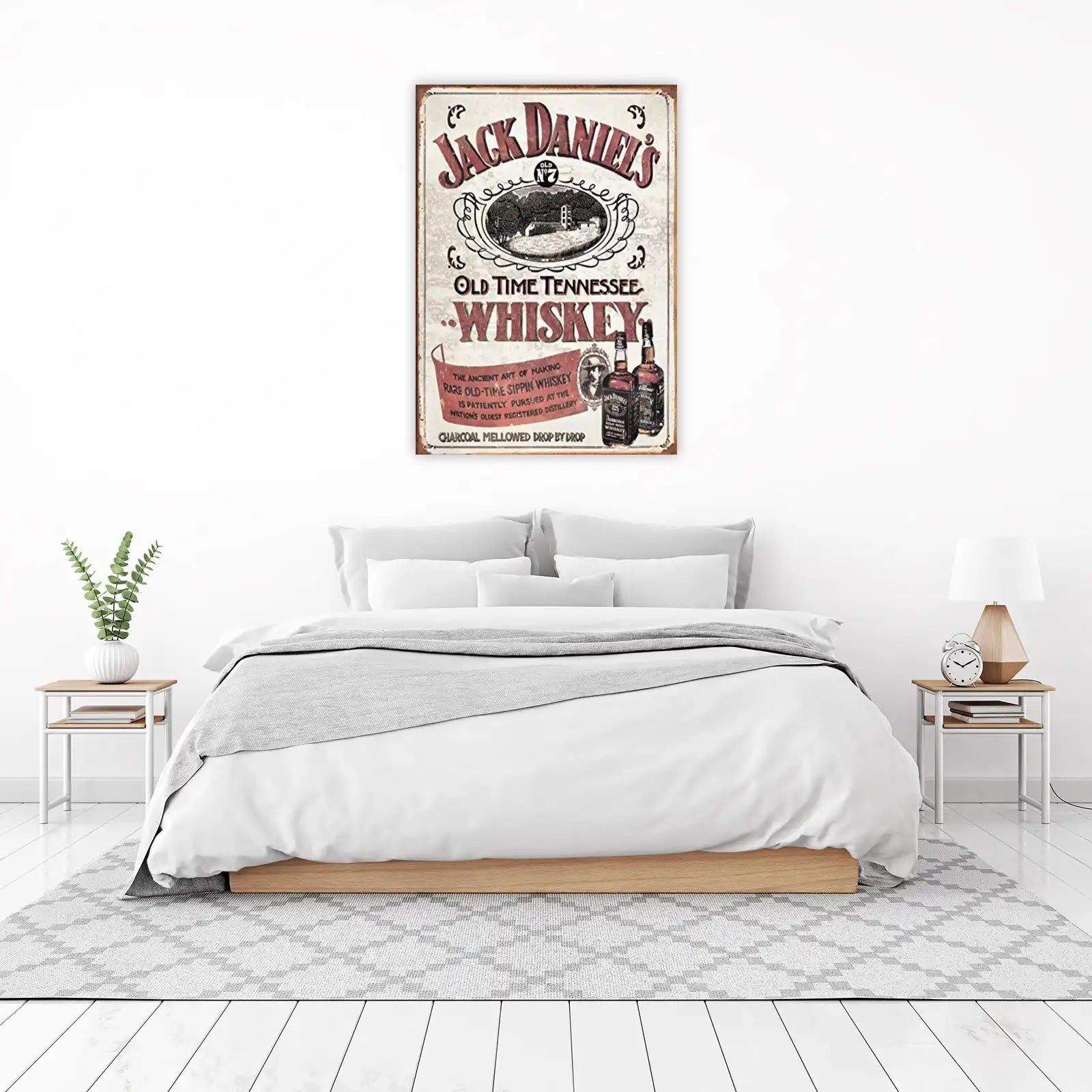 Vintage Jack Daniel's Whiskey Metal Sign Wall Art